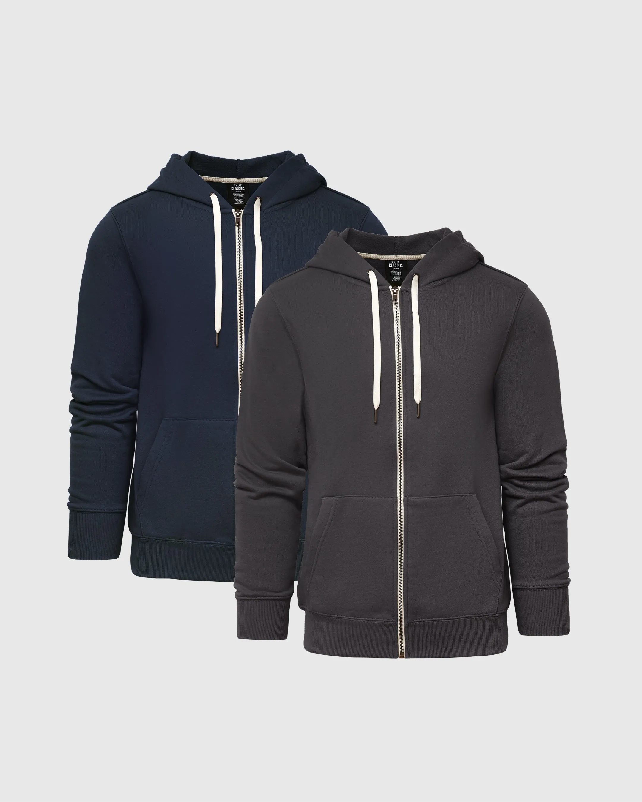 Staple Fleece Full Zip Hood 2-Pack sold by True Classic