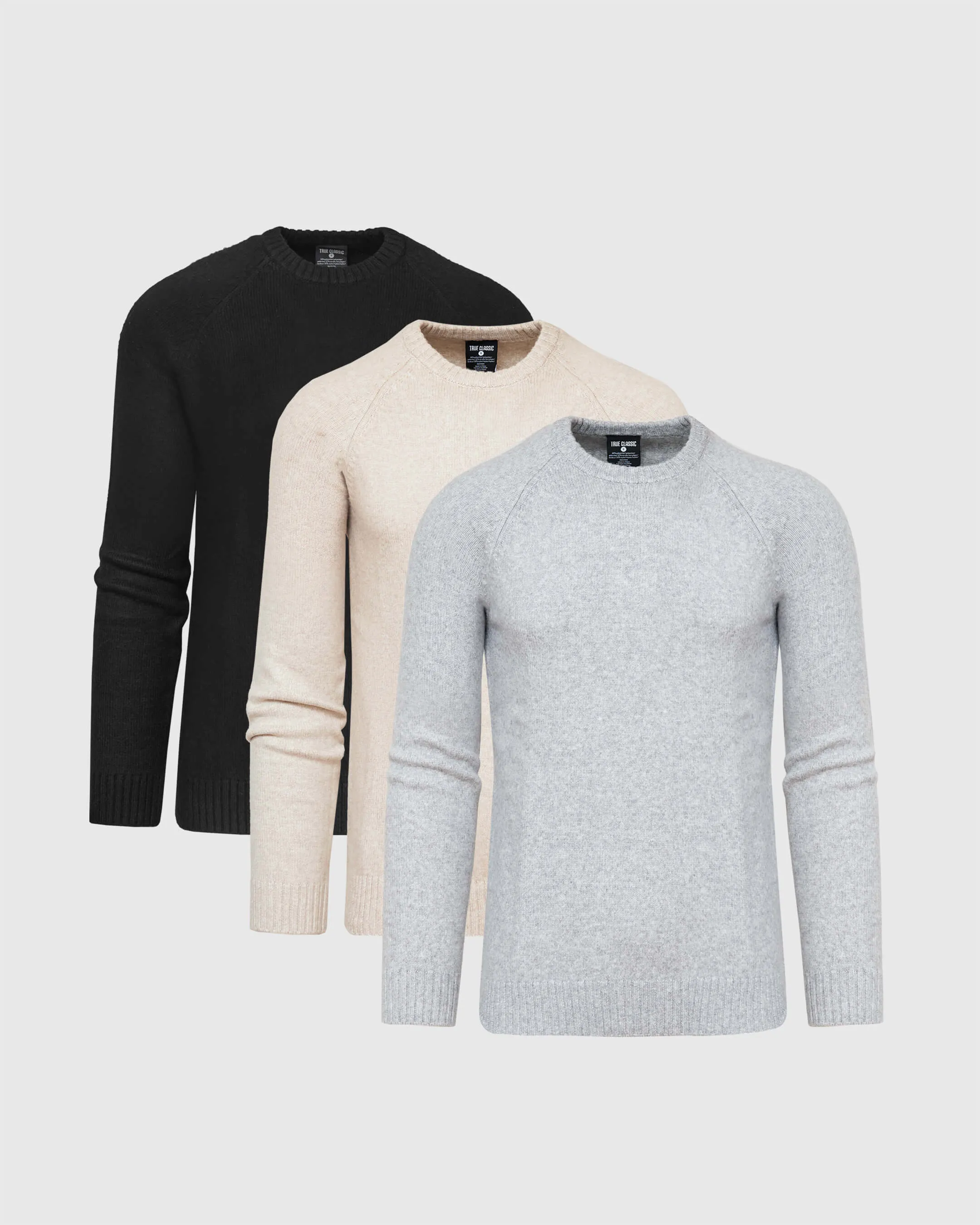 Neutral Crew Neck Sweater 3-Pack sold by True Classic