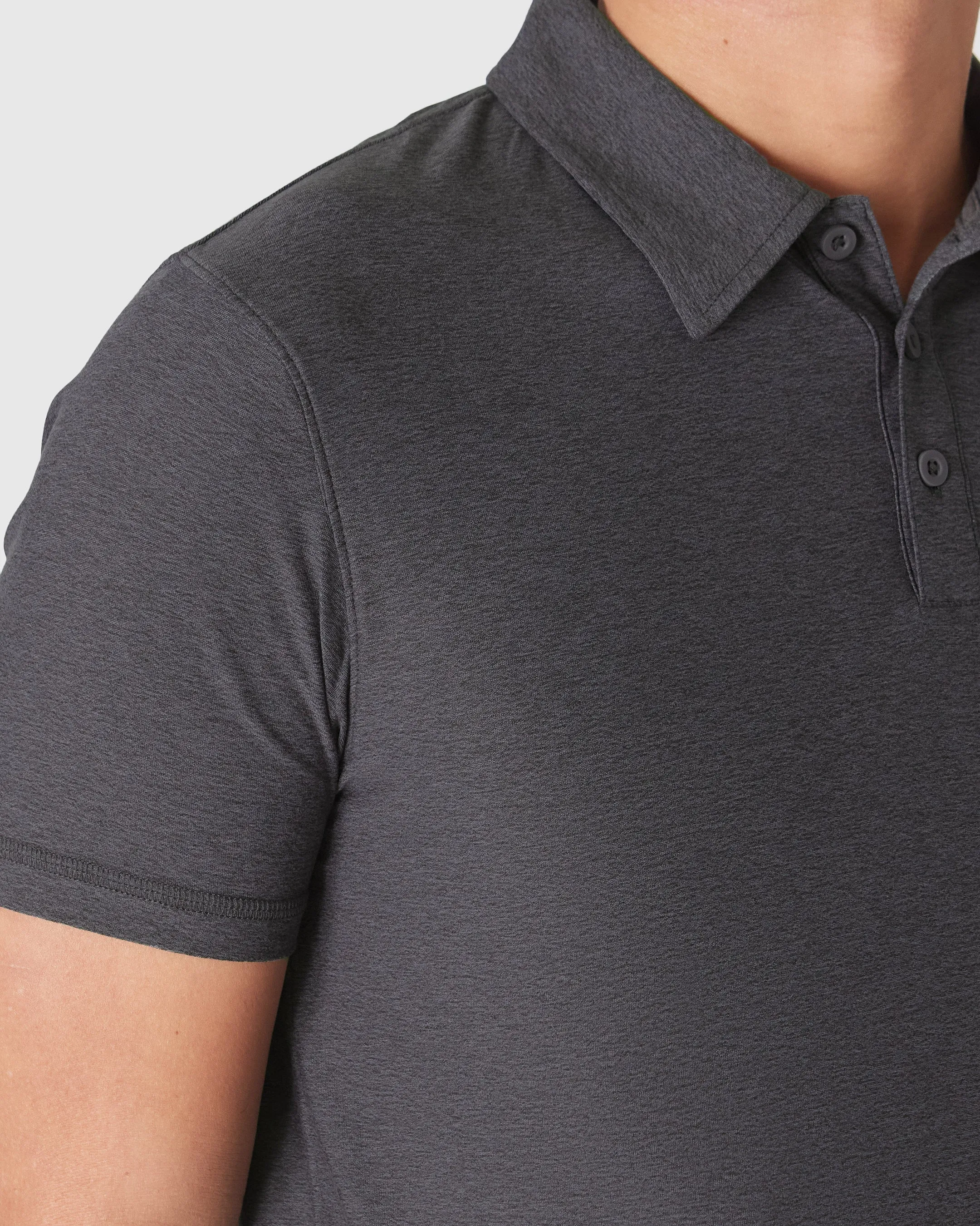 Dark Heather Tempest Active Polo 2.0 sold by True Classic product image thumbnail 5