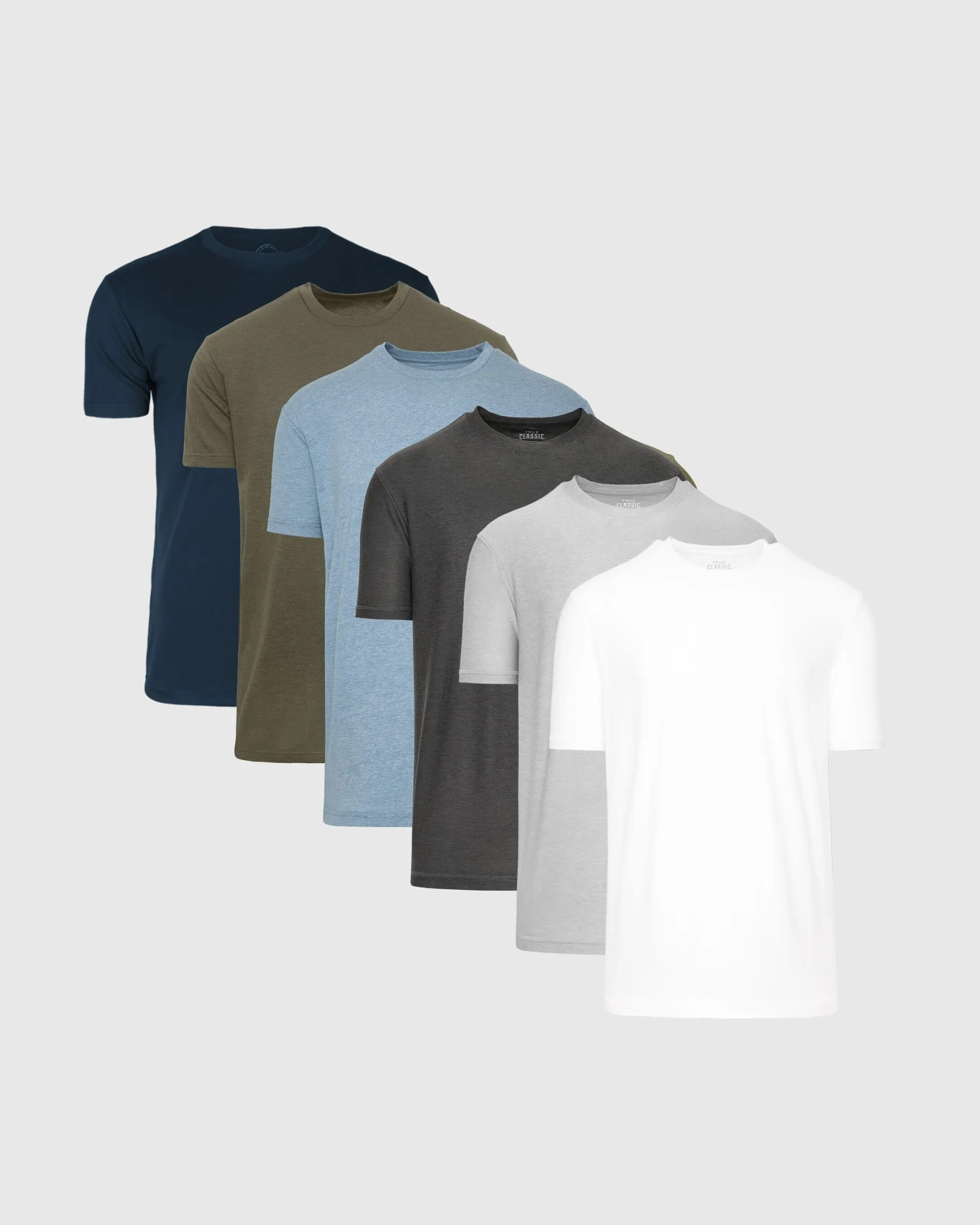 Heather Active and Classic Crew Neck Tee 6-Pack sold by True Classic