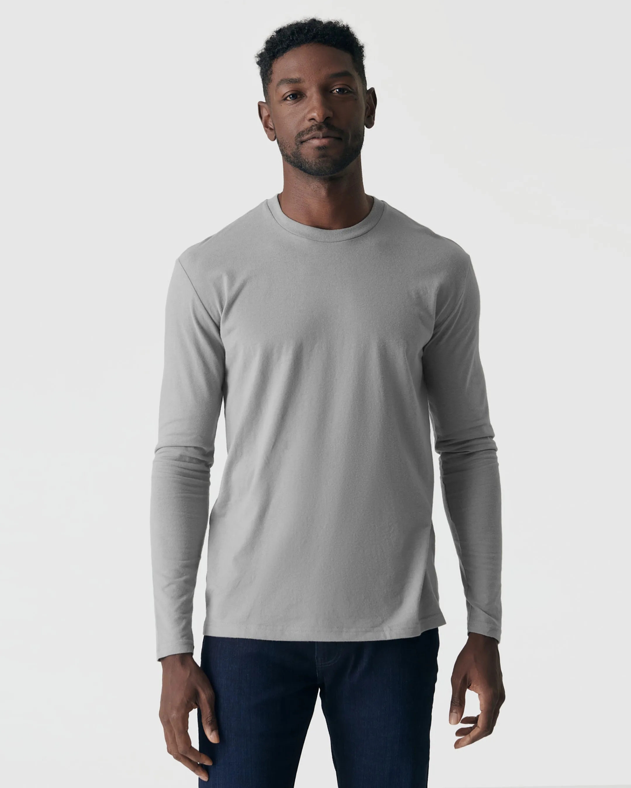 Glacier Gray Classic Long Sleeve Crew Neck sold by True Classic