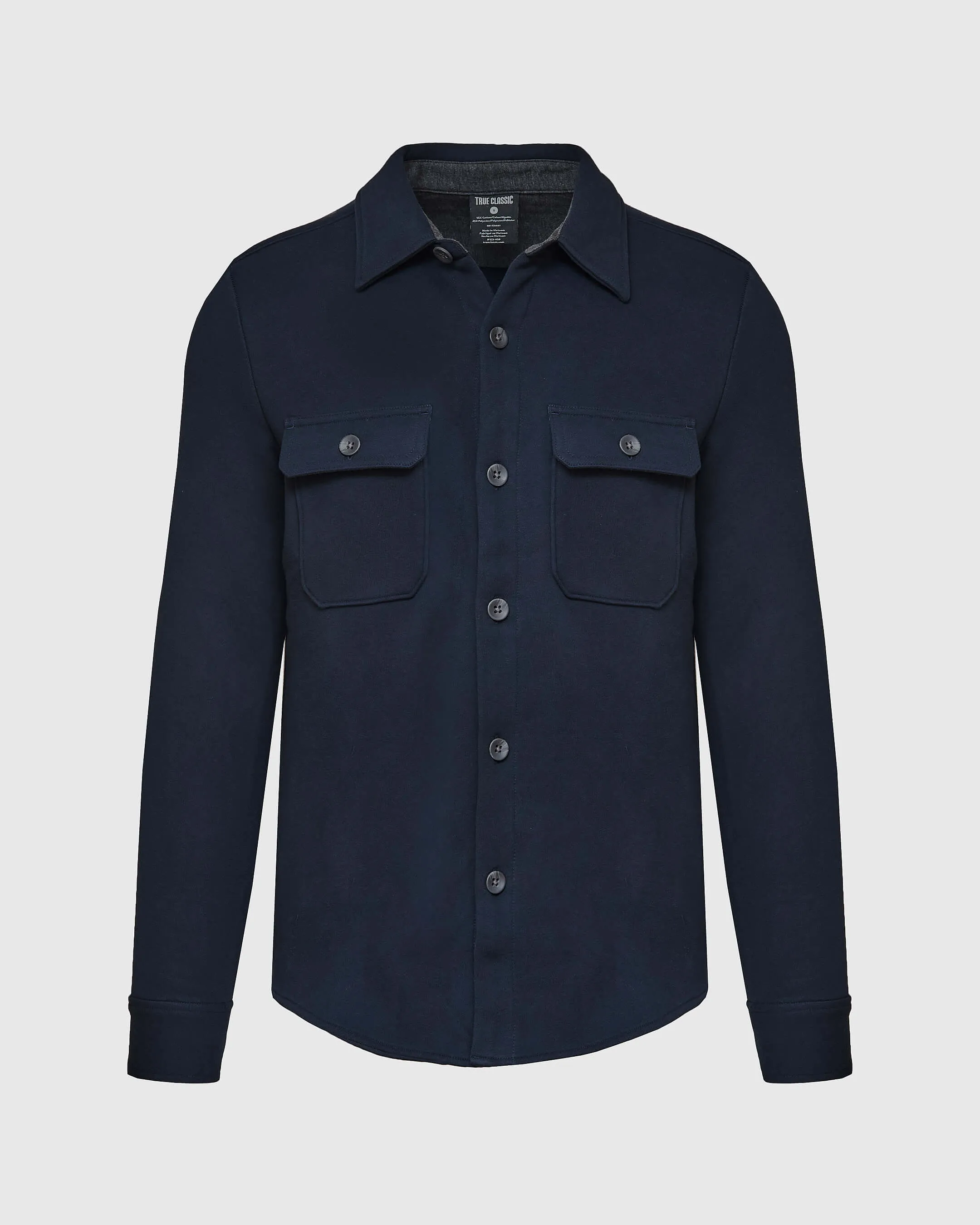 Navy Fleece Shacket sold by True Classic product image thumbnail 2