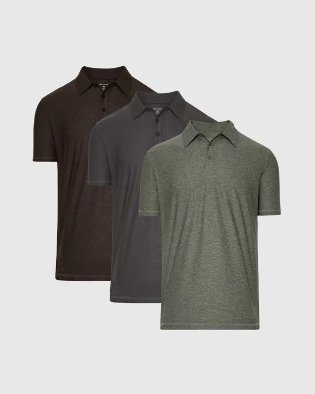 Agility Active Short Sleeve Polo 3-Pack sold by True Classic