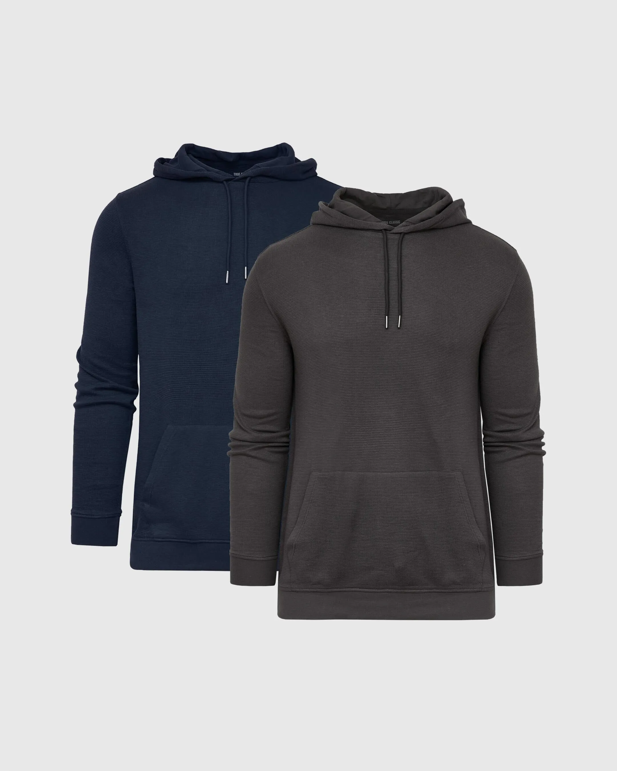 Carbon & Navy Waffle Hoodie 2-Pack sold by True Classic