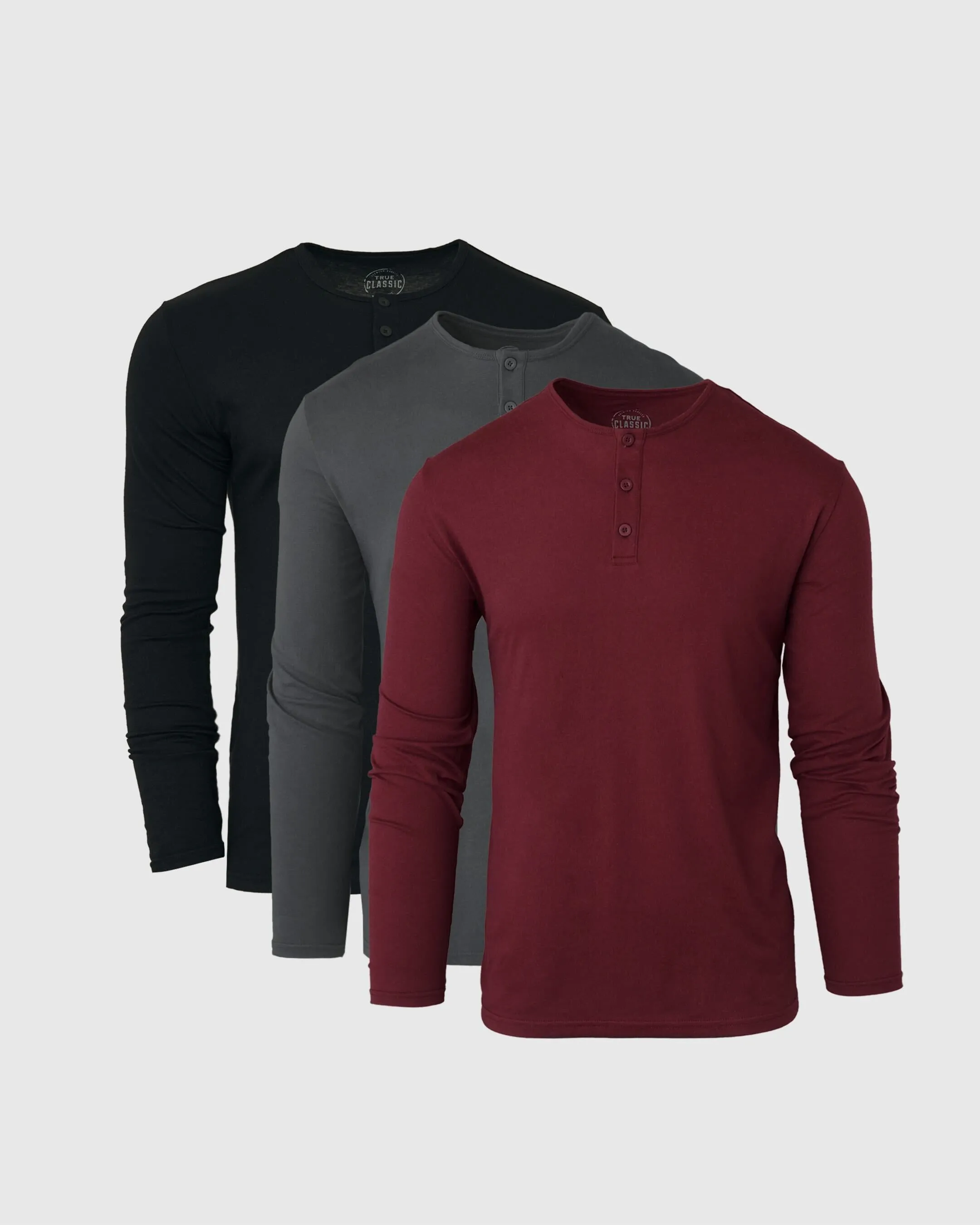 Fall Hues Long Sleeve Henley 3-Pack sold by True Classic