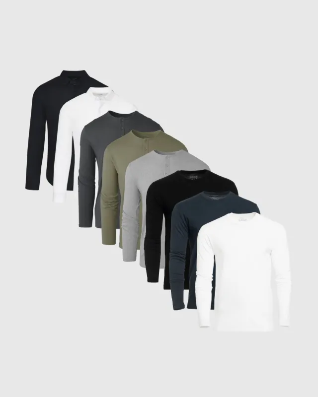 Core Color Long Sleeve Variety 9-Pack sold by True Classic