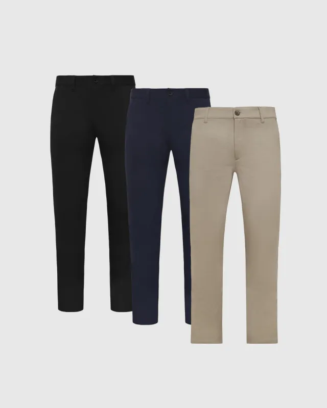 Neutral Slim Chino Pants 3-Pack sold by True Classic