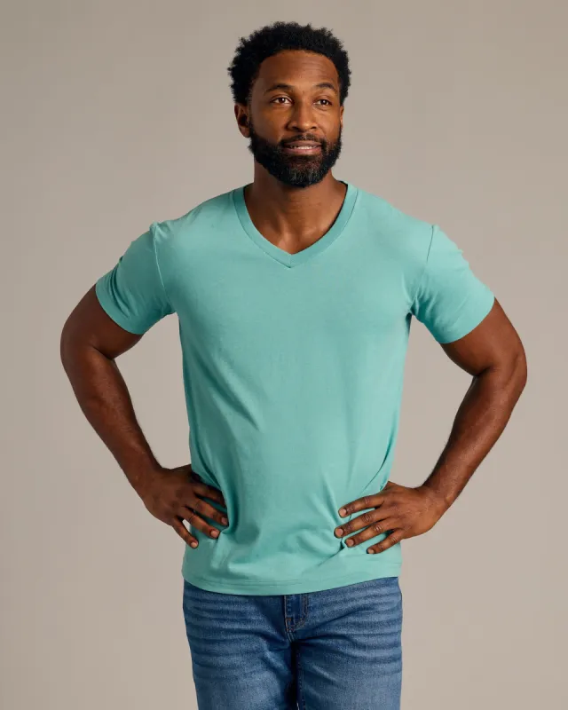 Dark Heather Oceanic Classic V-Neck sold by True Classic