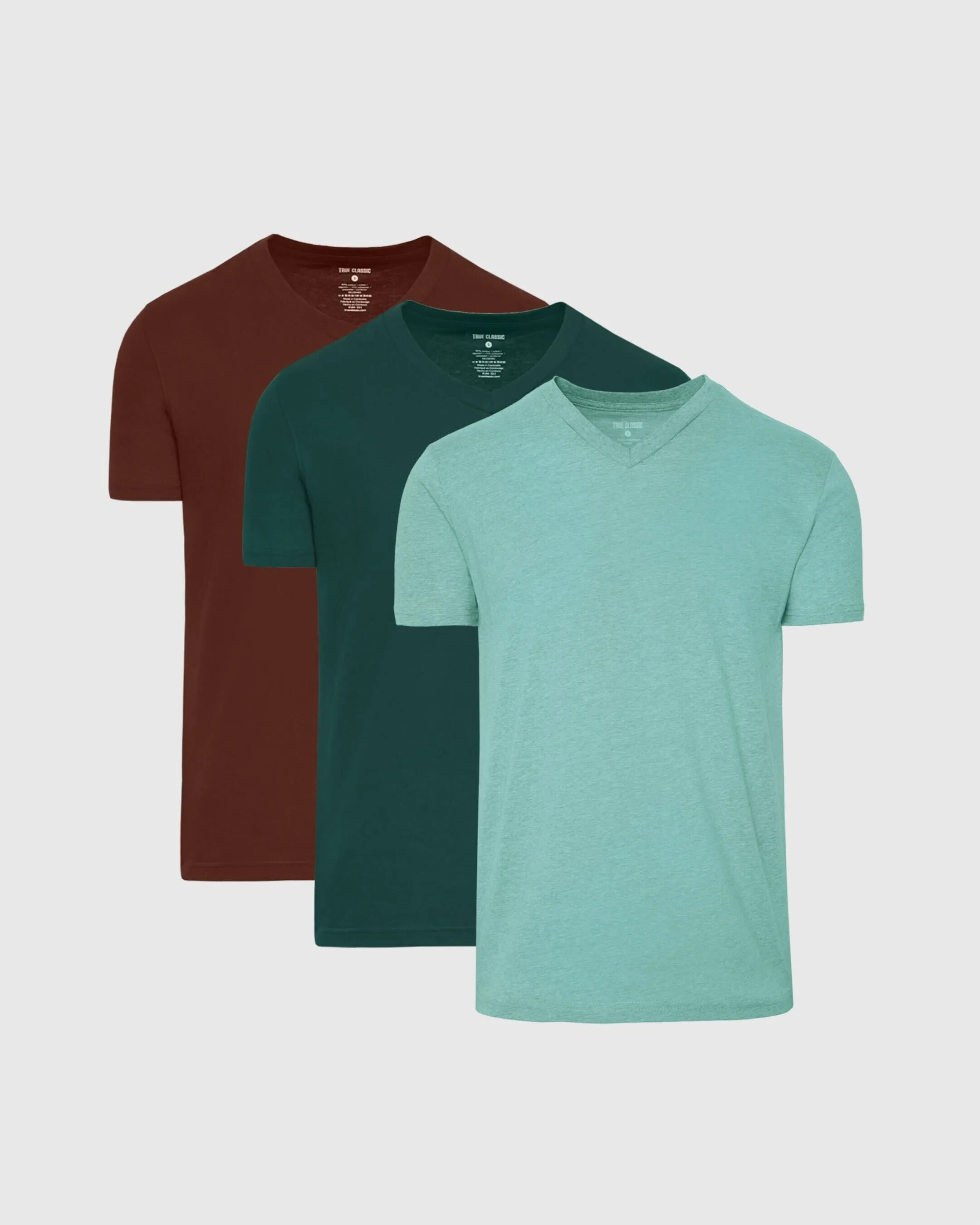 Viridian and Dark Tones Classic Vee 3-Pack sold by True Classic