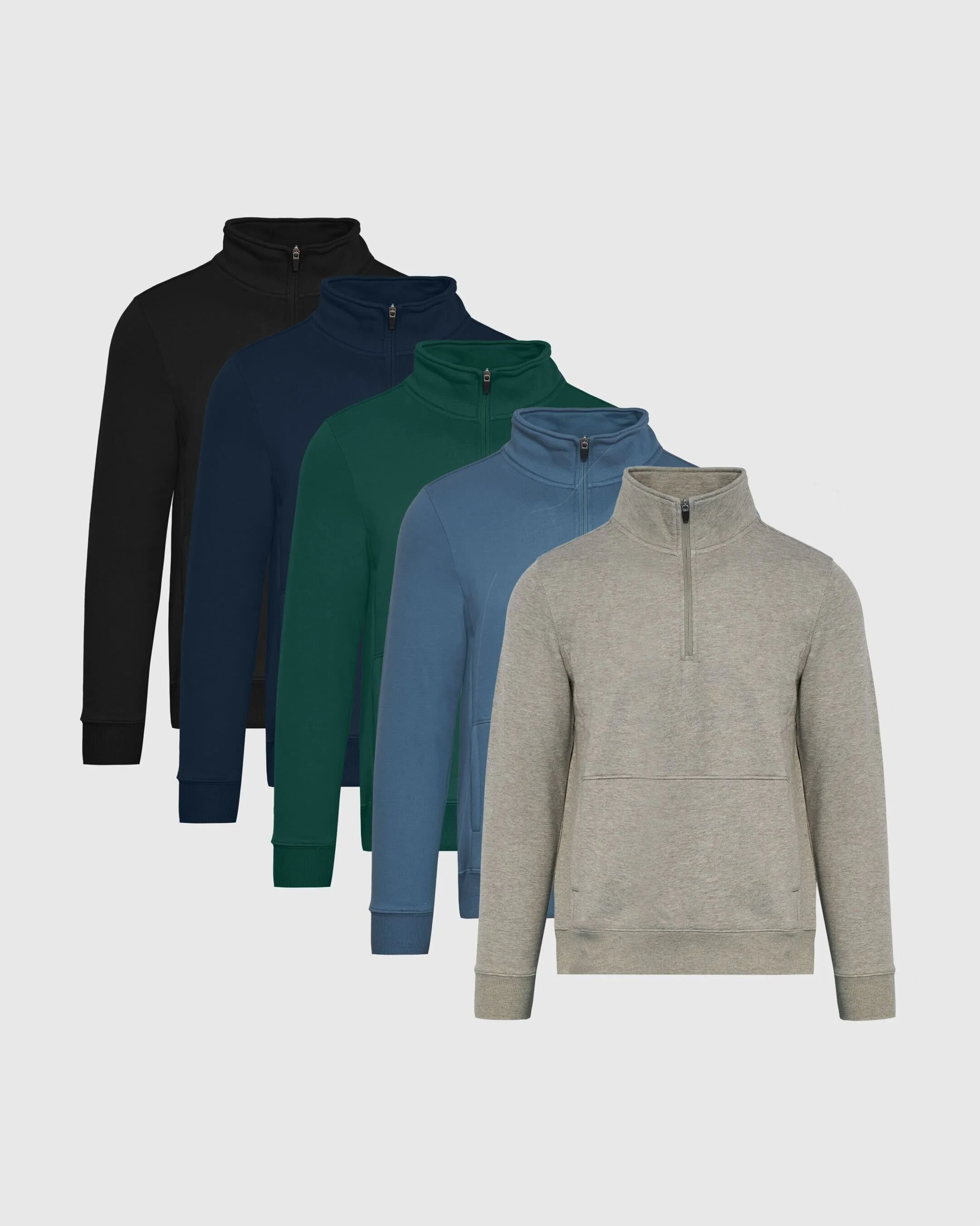 Comfy Half Zip Fleece Sweatshirt 5-Pack sold by True Classic