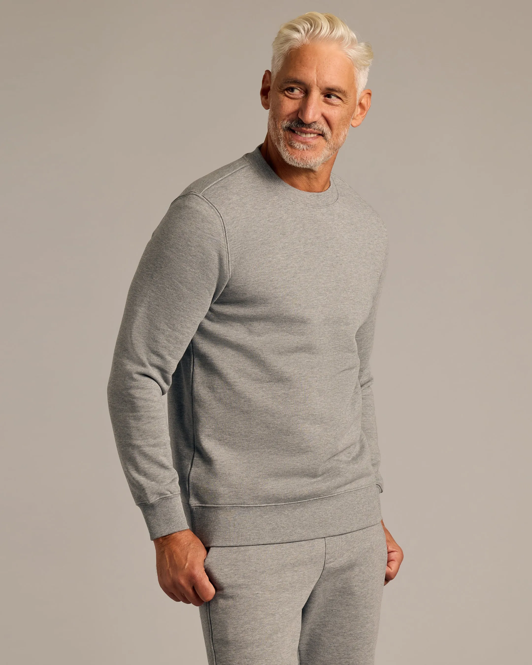 Medium Heather Gray Fleece Crew and Jogger 2-Pack sold by True Classic product image thumbnail 2