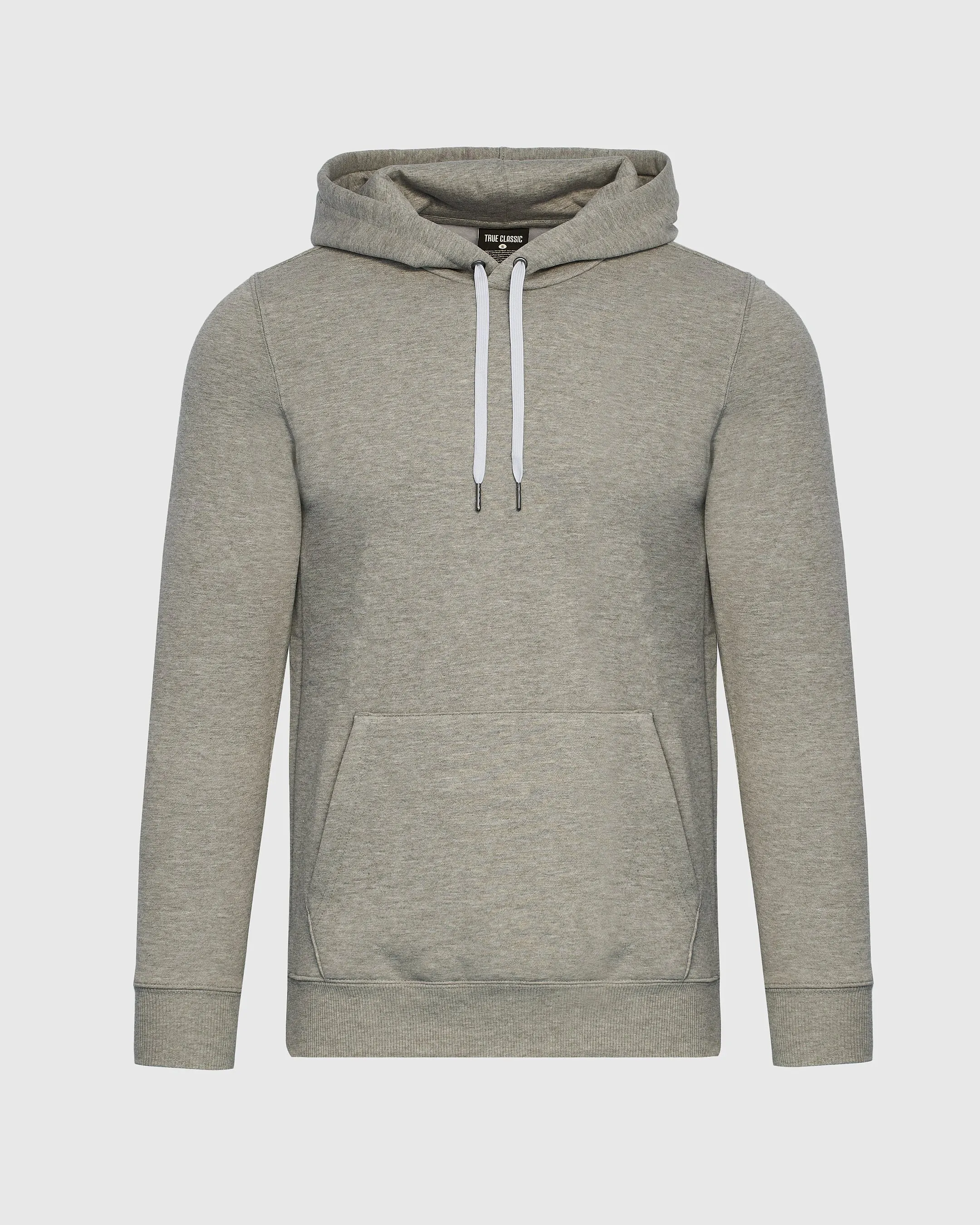 Medium Heather Gray Fleece French Terry Pullover Hoodie sold by True Classic product image thumbnail 2