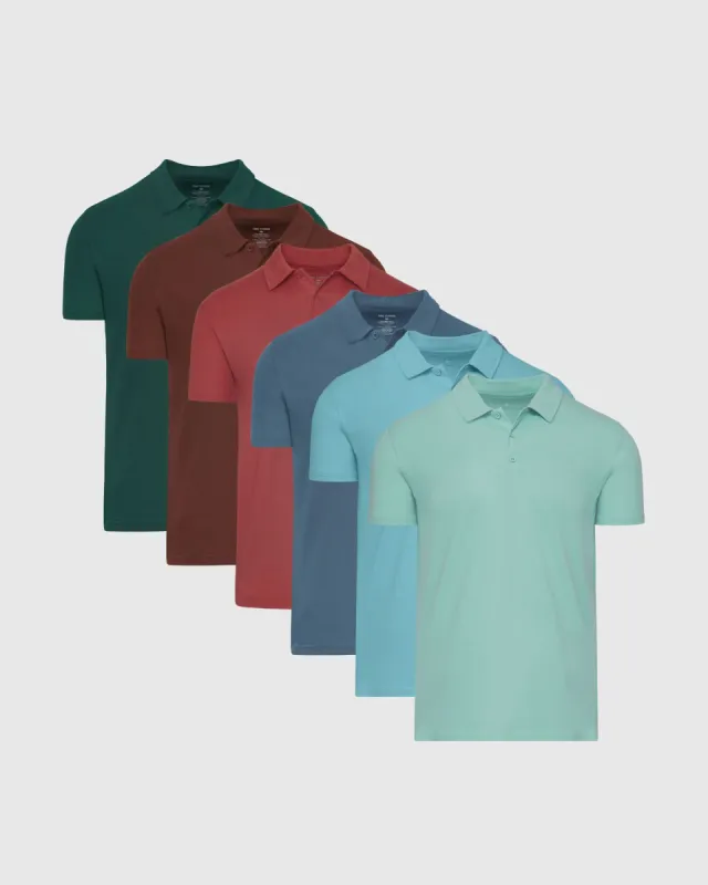 Fall Colors Short Sleeve Polo 6-Pack sold by True Classic