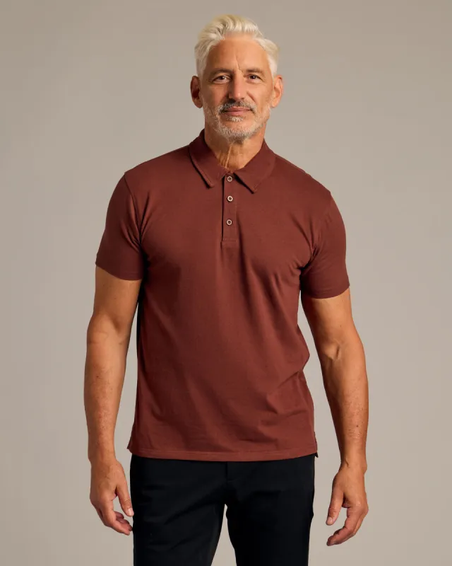 Dark Chocolate Short Sleeve Polo sold by True Classic