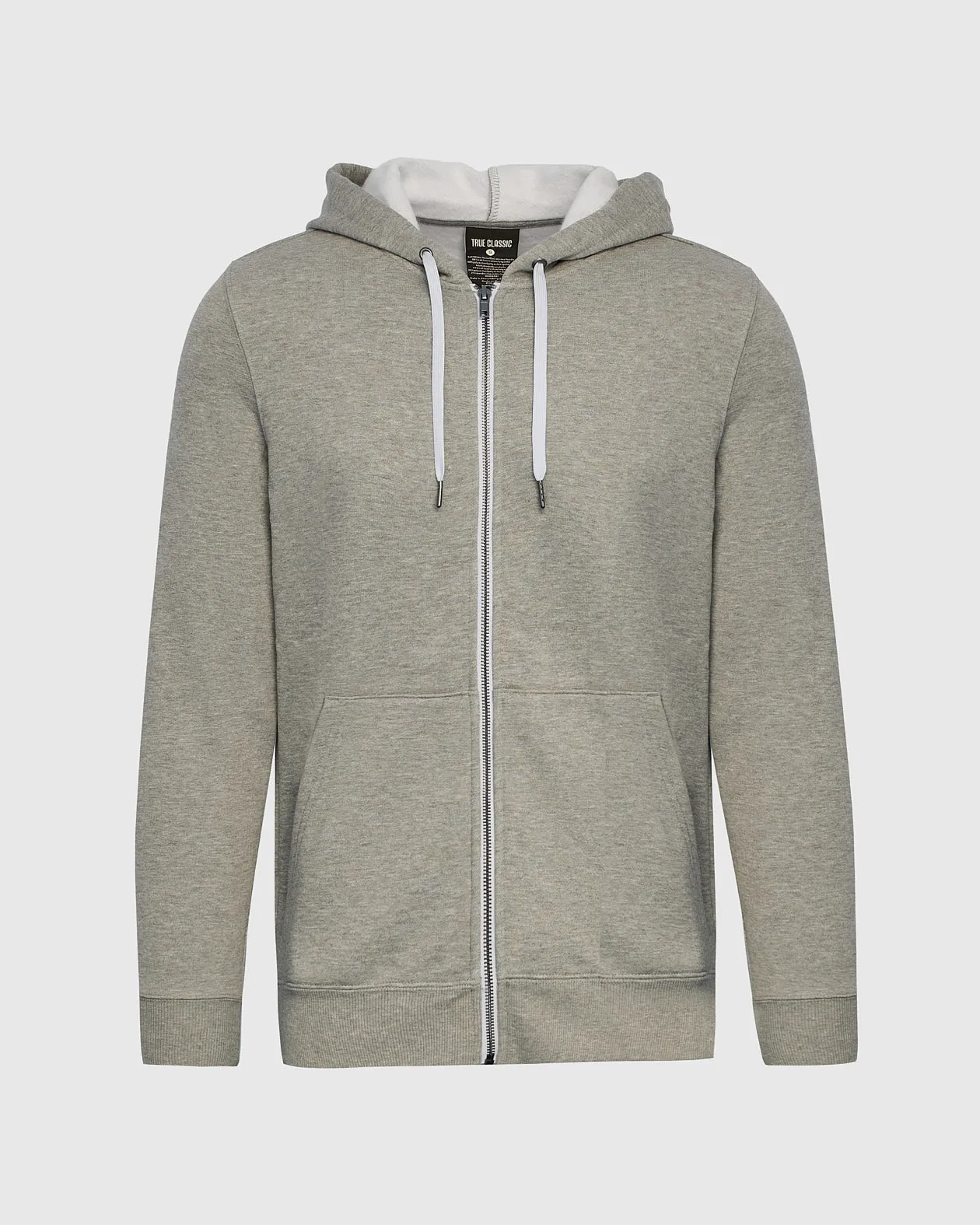 Dark Heather Gray Fleece French Terry Zip Hoodie sold by True Classic product image thumbnail 2