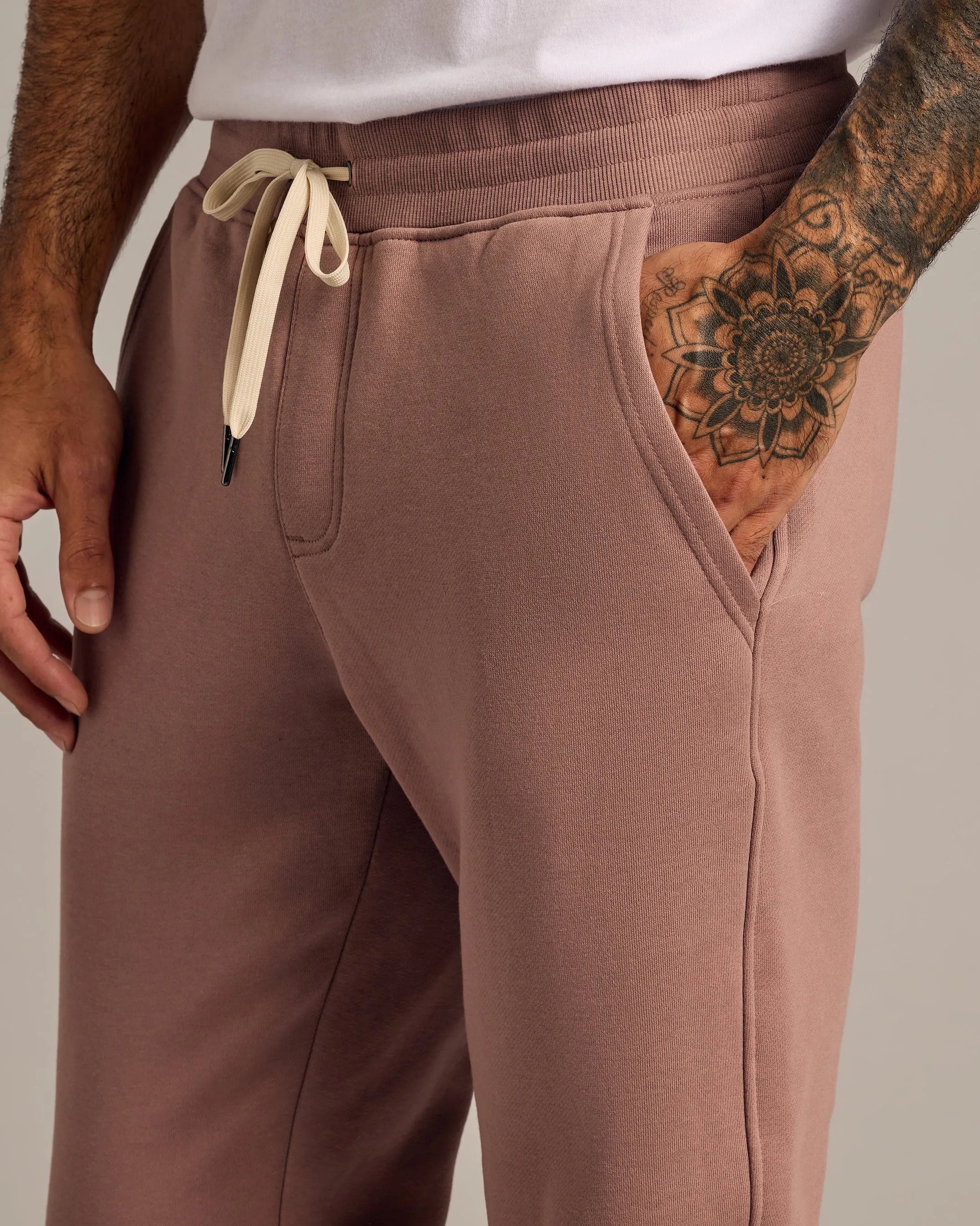 Slate Mauve Fleece French Terry Joggers sold by True Classic product image thumbnail 5