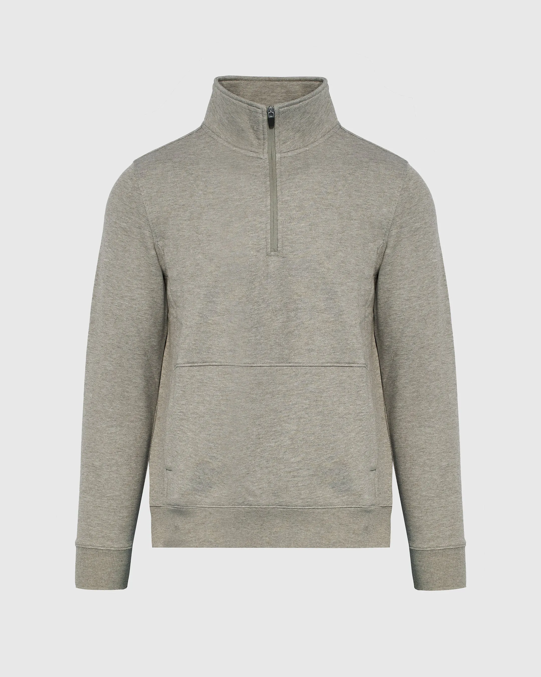 Medium Heather Gray Half Zip Fleece Sweatshirt sold by True Classic product image thumbnail 2