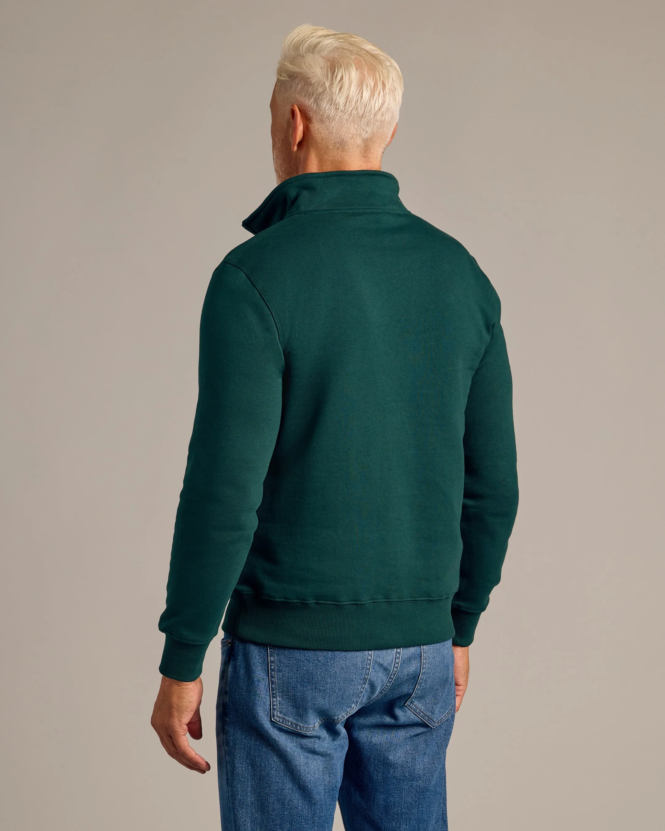 Emerald Half Zip Fleece Sweatshirt sold by True Classic product image thumbnail 3