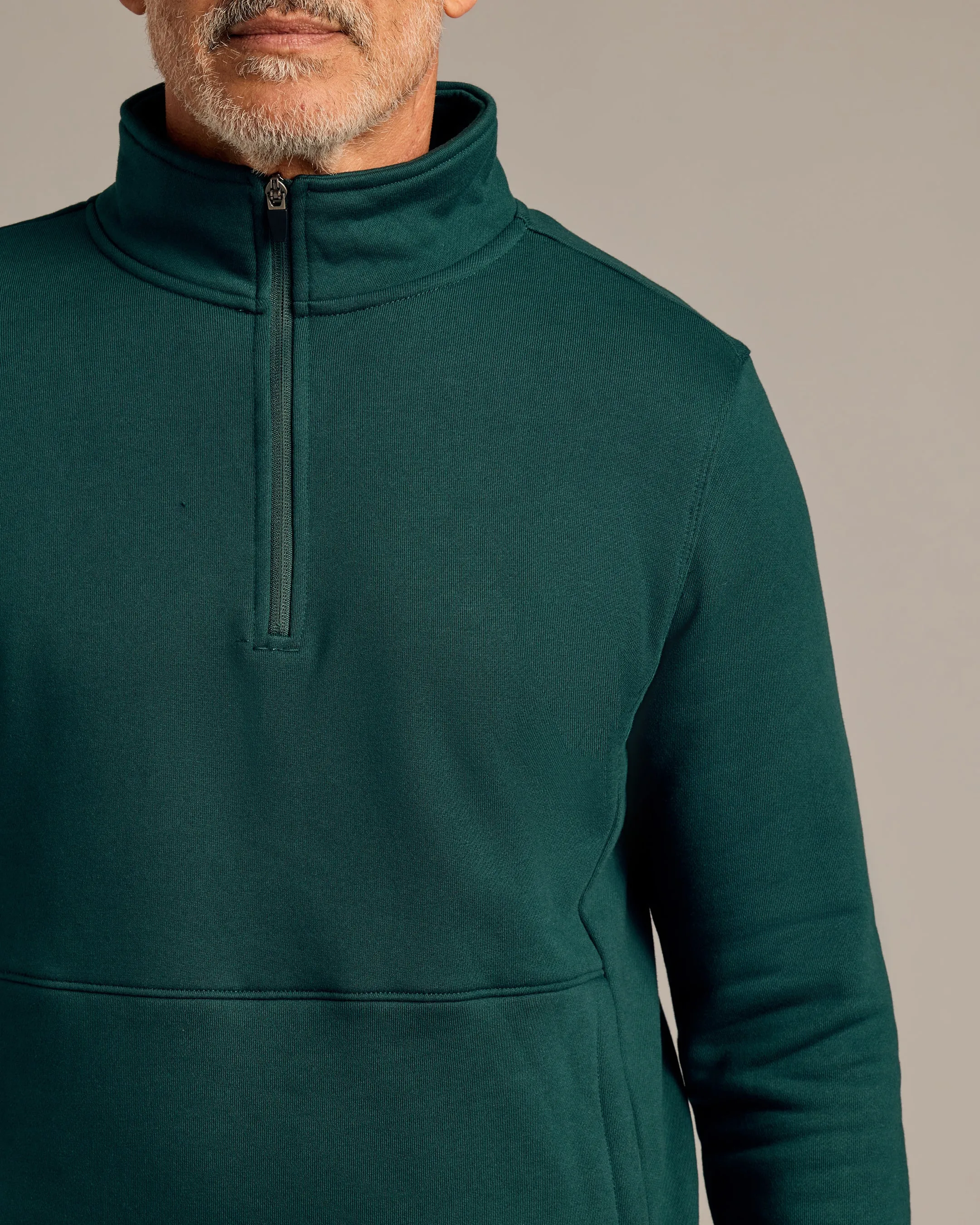 Emerald Half Zip Fleece Sweatshirt sold by True Classic product image thumbnail 5
