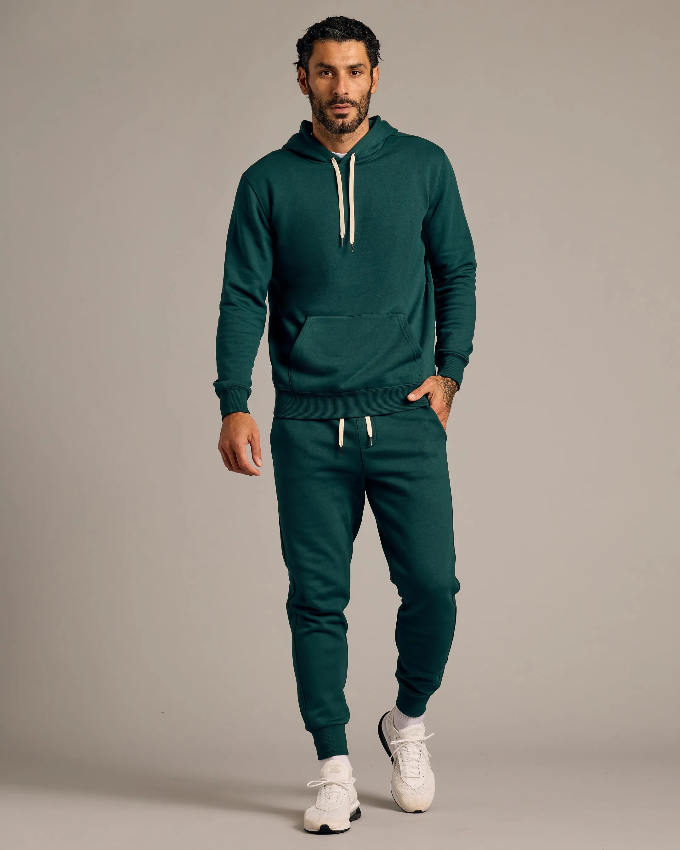 Emerald Fleece French Terry Pullover Hoodie sold by True Classic product image thumbnail 4