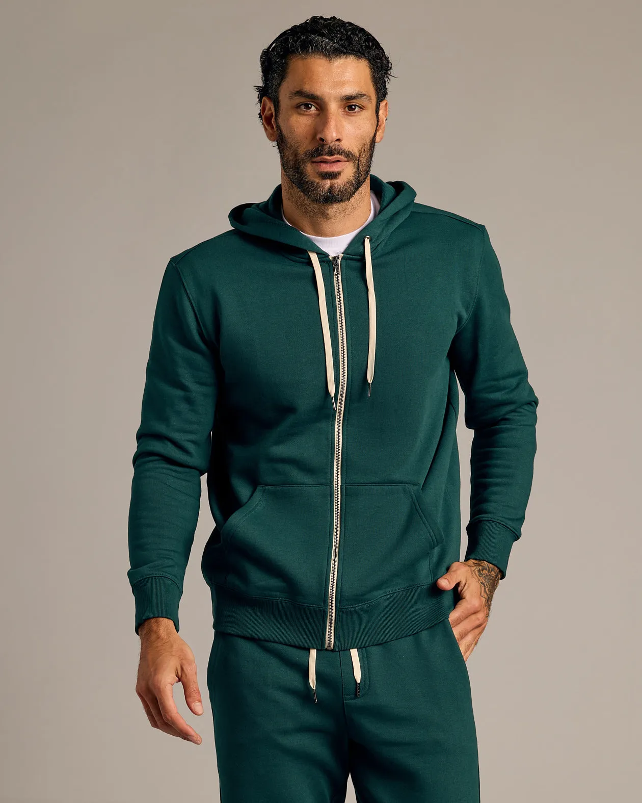 Emerald and Fiord Full Zip Fleece Hoodie 2-Pack sold by True Classic product image thumbnail 2
