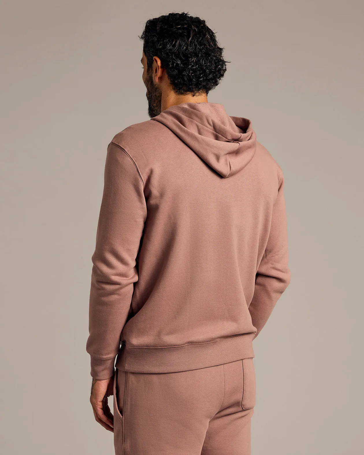 Slate Mauve Fleece French Terry Zip Hoodie sold by True Classic product image thumbnail 3
