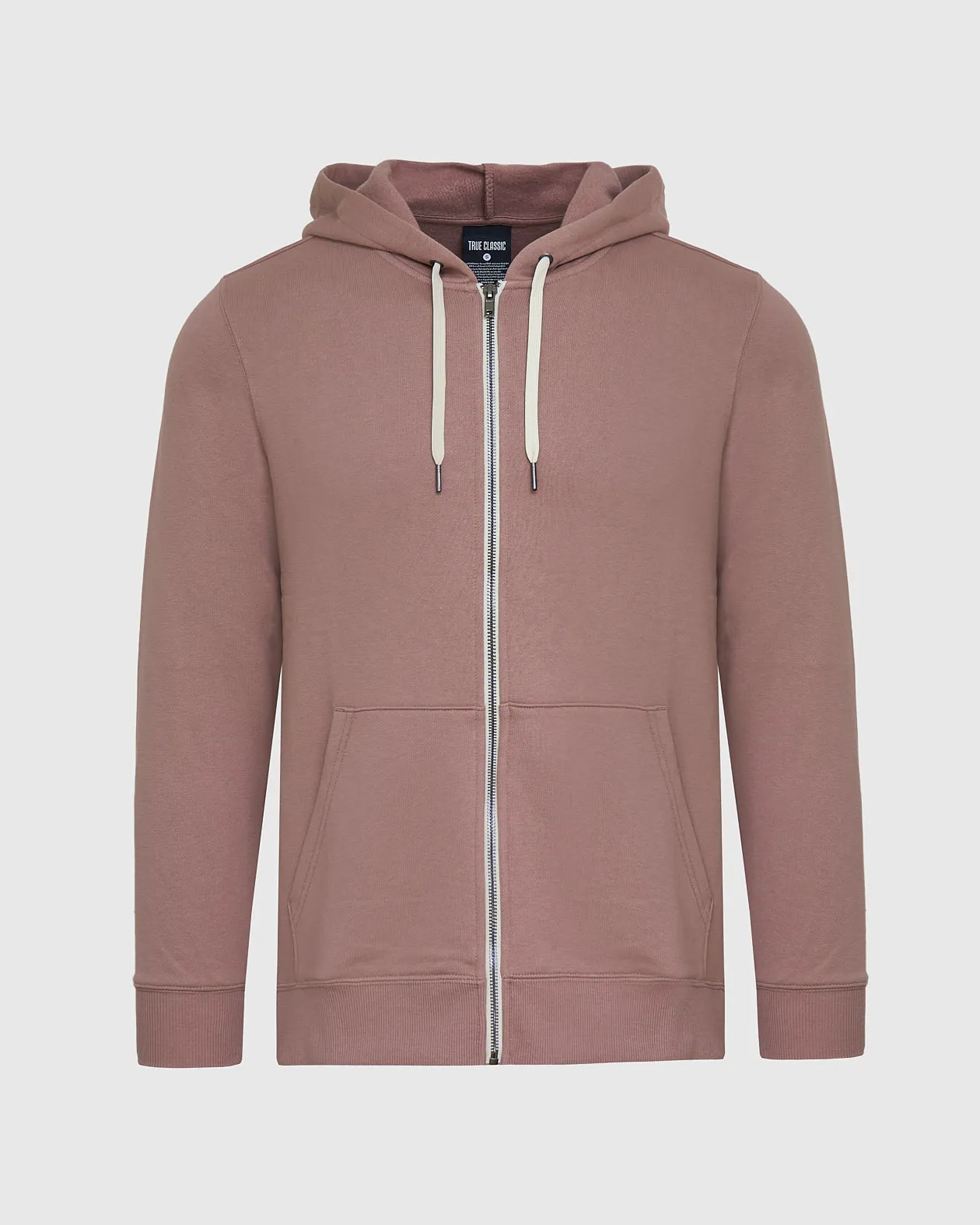 Slate Mauve Fleece French Terry Zip Hoodie sold by True Classic product image thumbnail 2