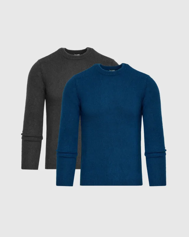 Dark Hues Marled Crew Neck Sweater 2-Pack sold by True Classic