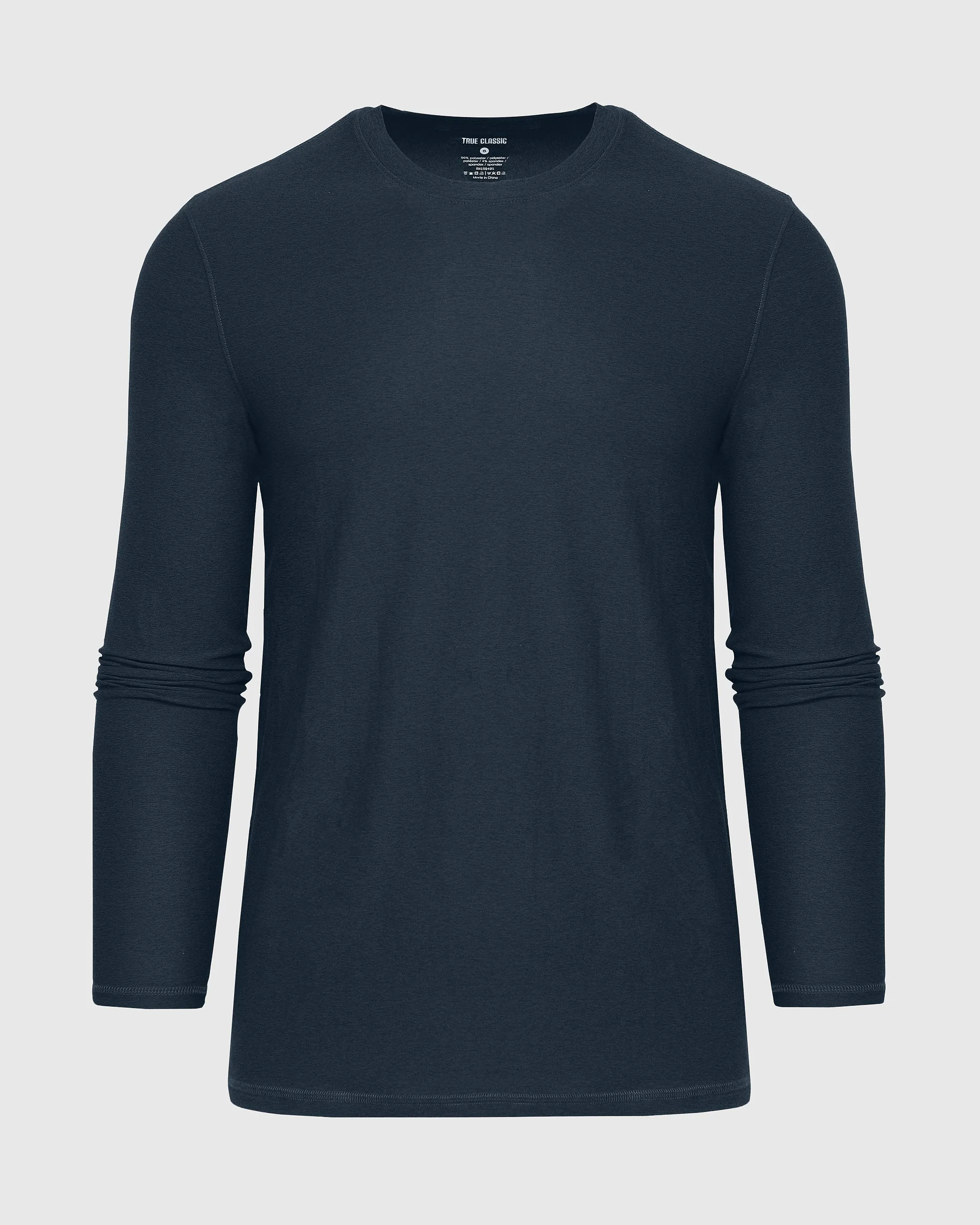 Dark Heather Fiord Active Long Sleeve Crew T-Shirt sold by True Classic product image thumbnail 2
