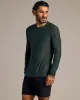 Dark Heather Forest Active Long Sleeve Crew T-Shirt sold by True Classic