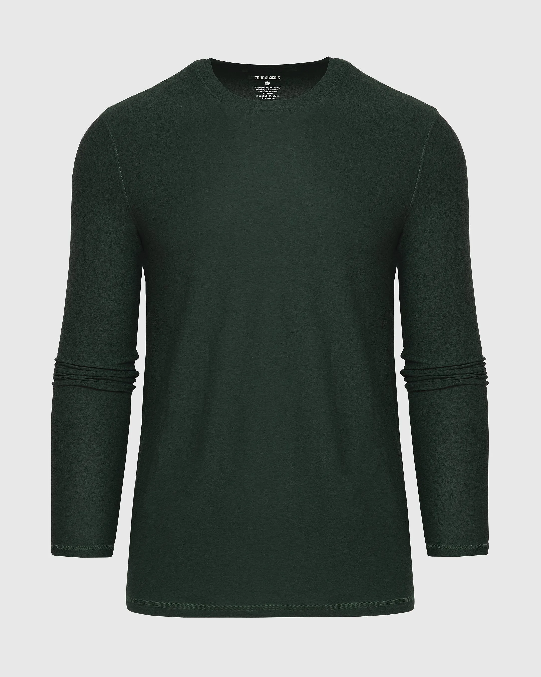 Dark Heather Forest Active Long Sleeve Crew T-Shirt sold by True Classic product image thumbnail 2