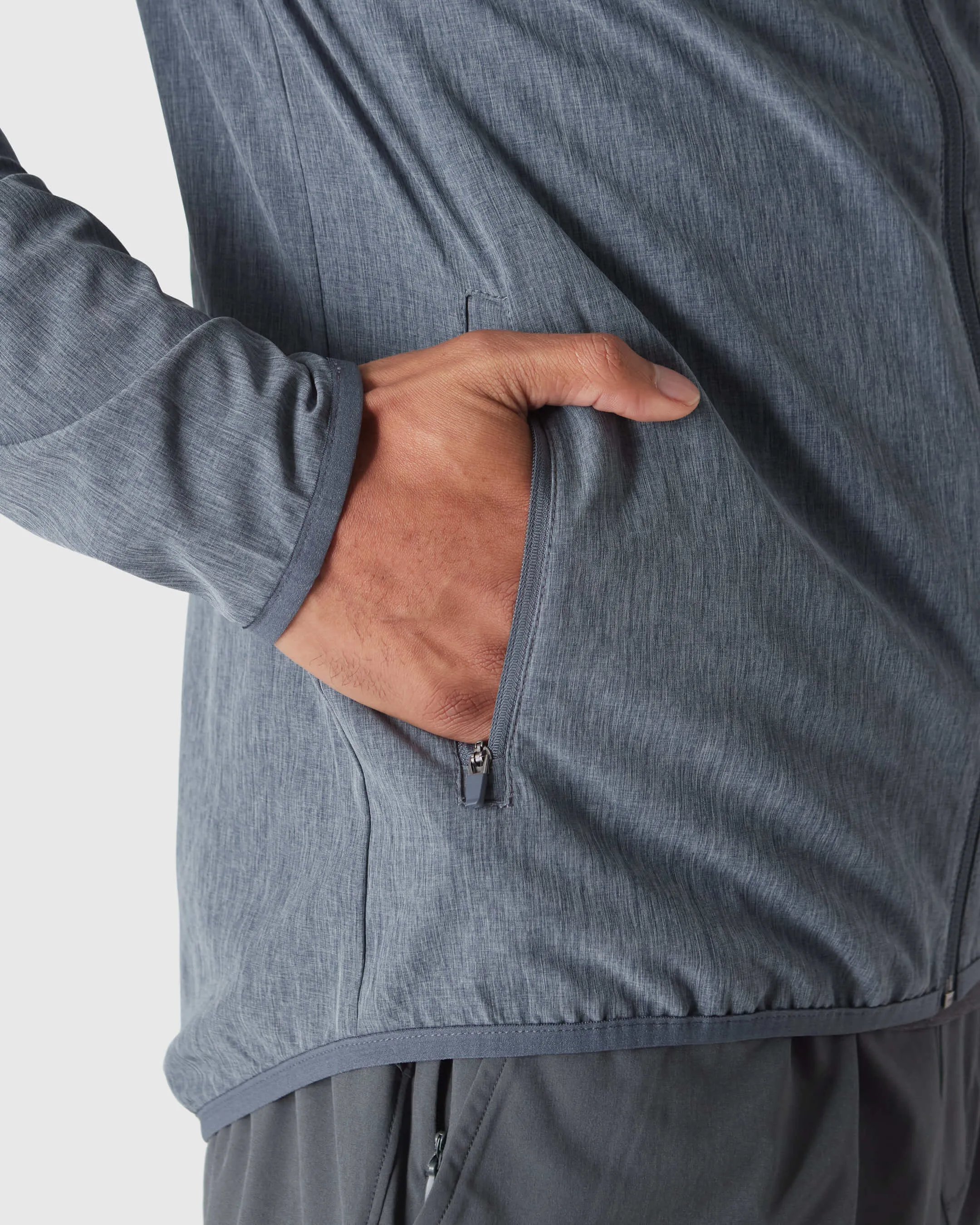 Heather Navy Active Shell Jacket sold by True Classic product image thumbnail 5