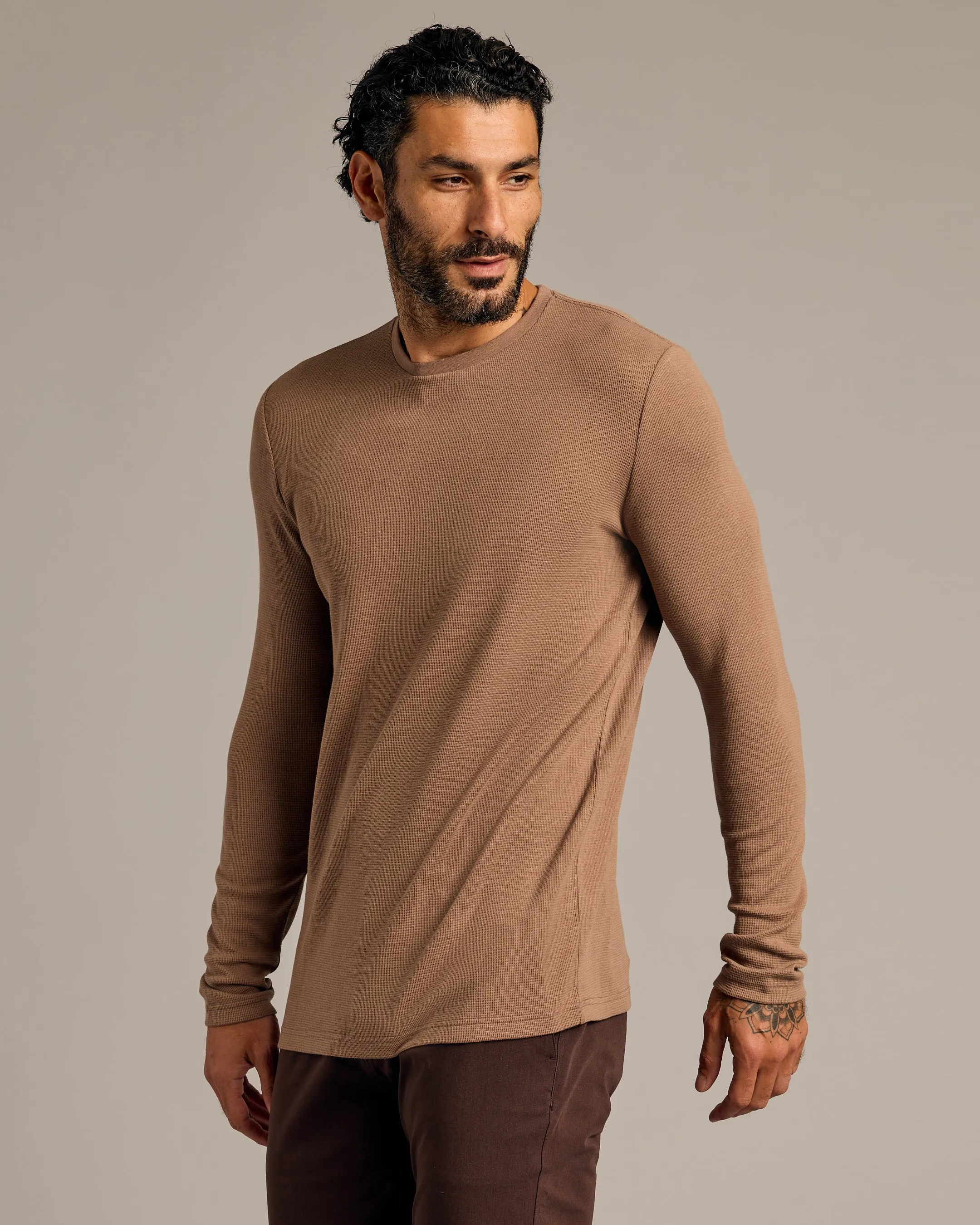 Alpaca Waffle Long Sleeve Crew Neck sold by True Classic
