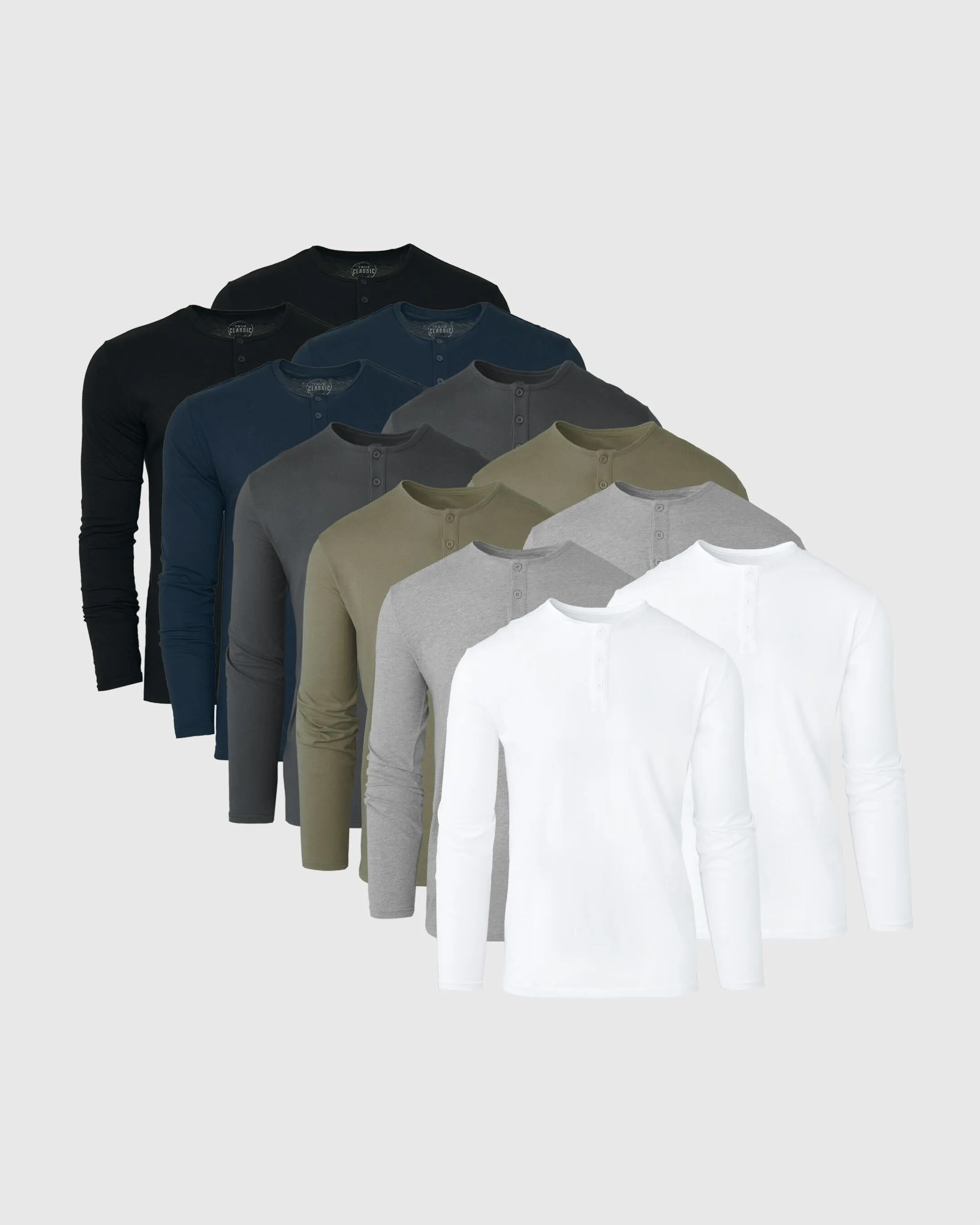The Staple Classic Long Sleeve Henley 12-Pack sold by True Classic