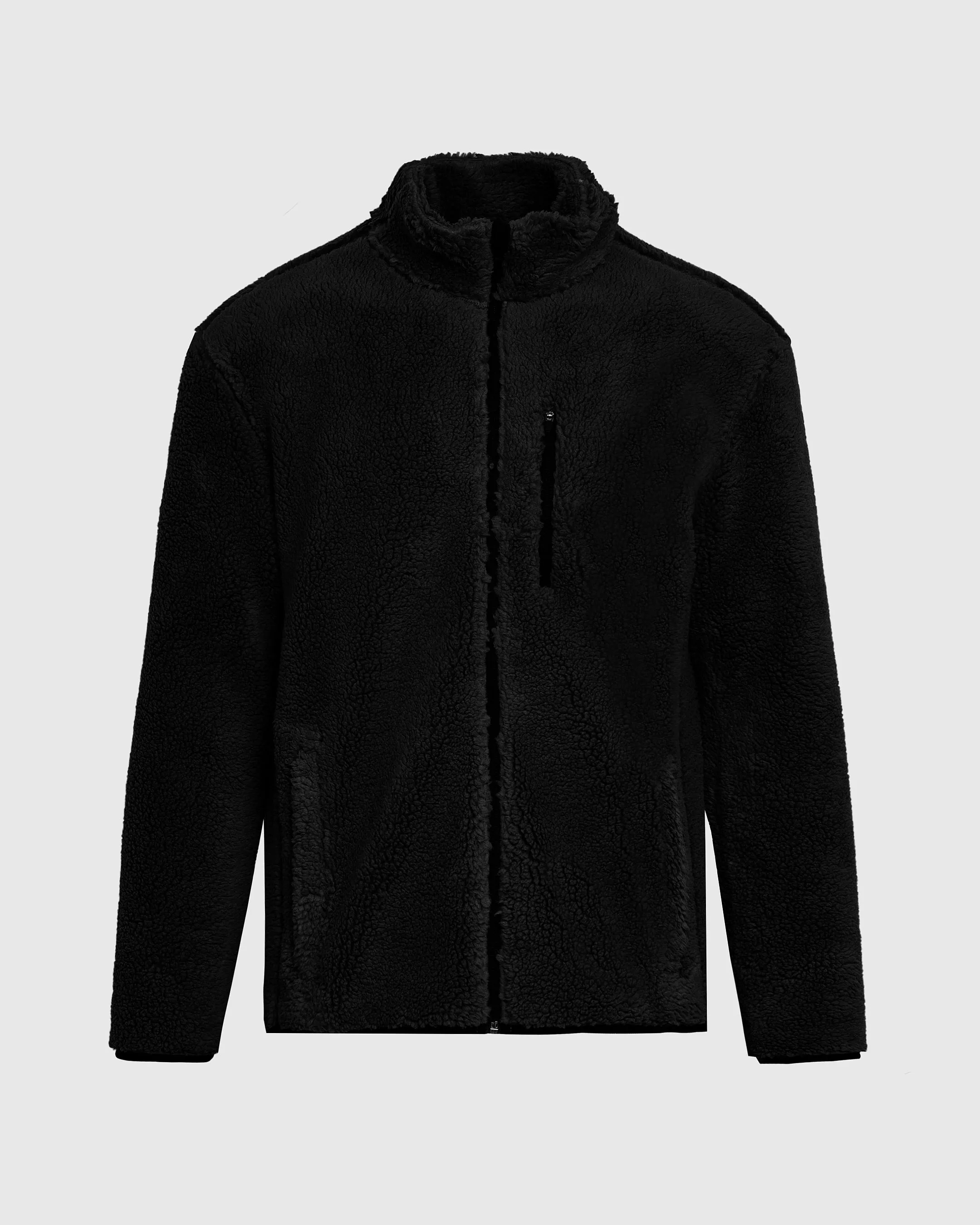 Black Sherpa Full Zip Jacket sold by True Classic product image thumbnail 2