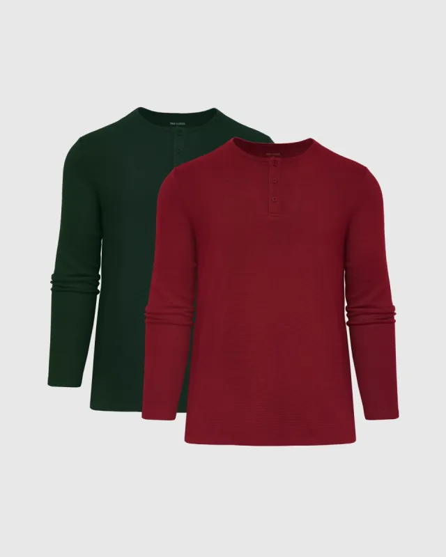 Kale & Pinot Waffle Henley 2-Pack sold by True Classic