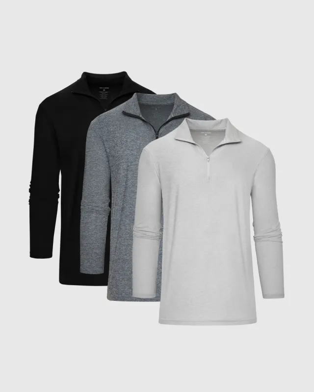 Active Quarter Zip 3-Pack made by True Classic