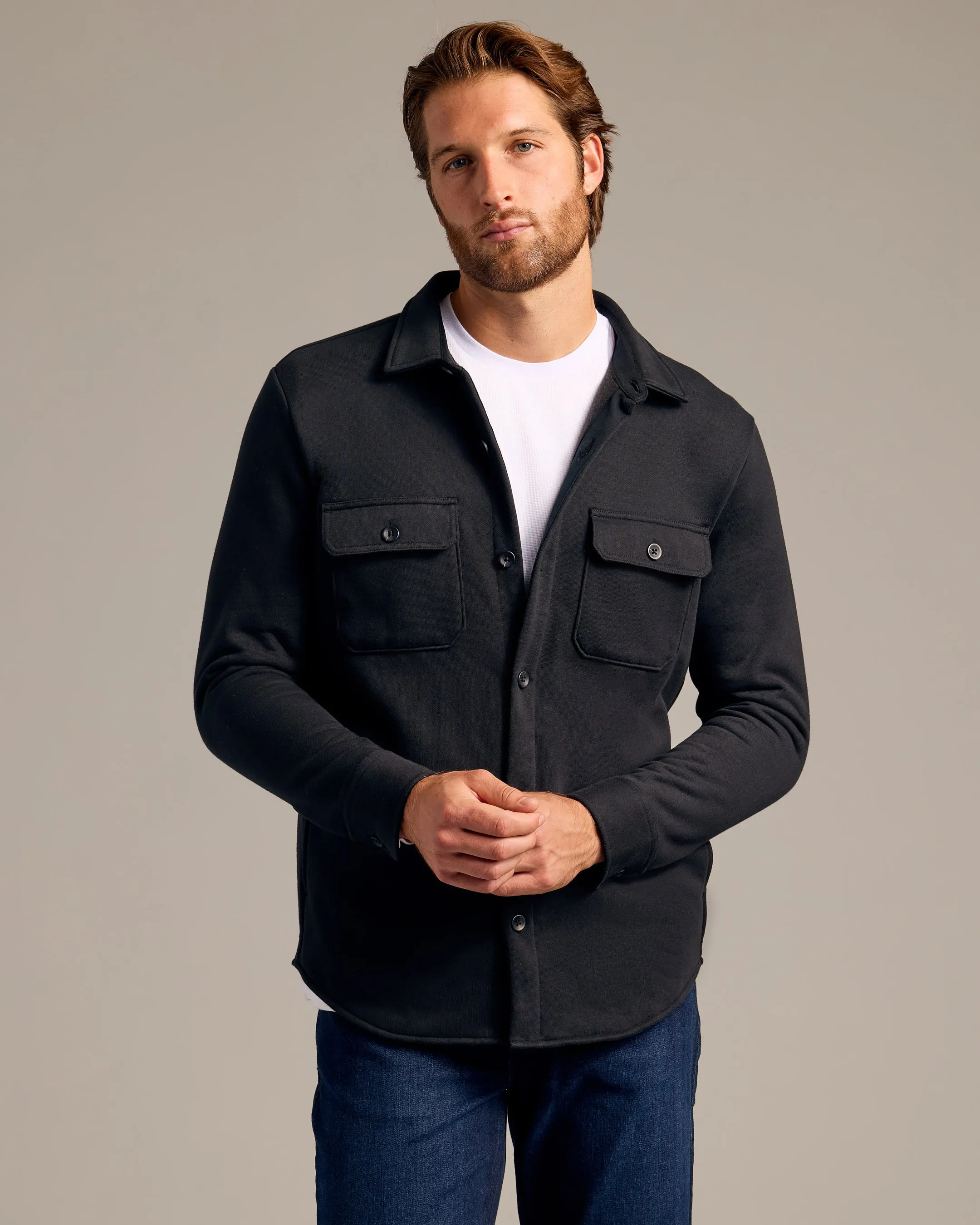 Black Fleece Shirt Jacket sold by True Classic product image thumbnail 4
