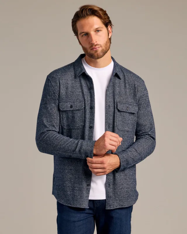 Navy Shirt Jacket sold by True Classic