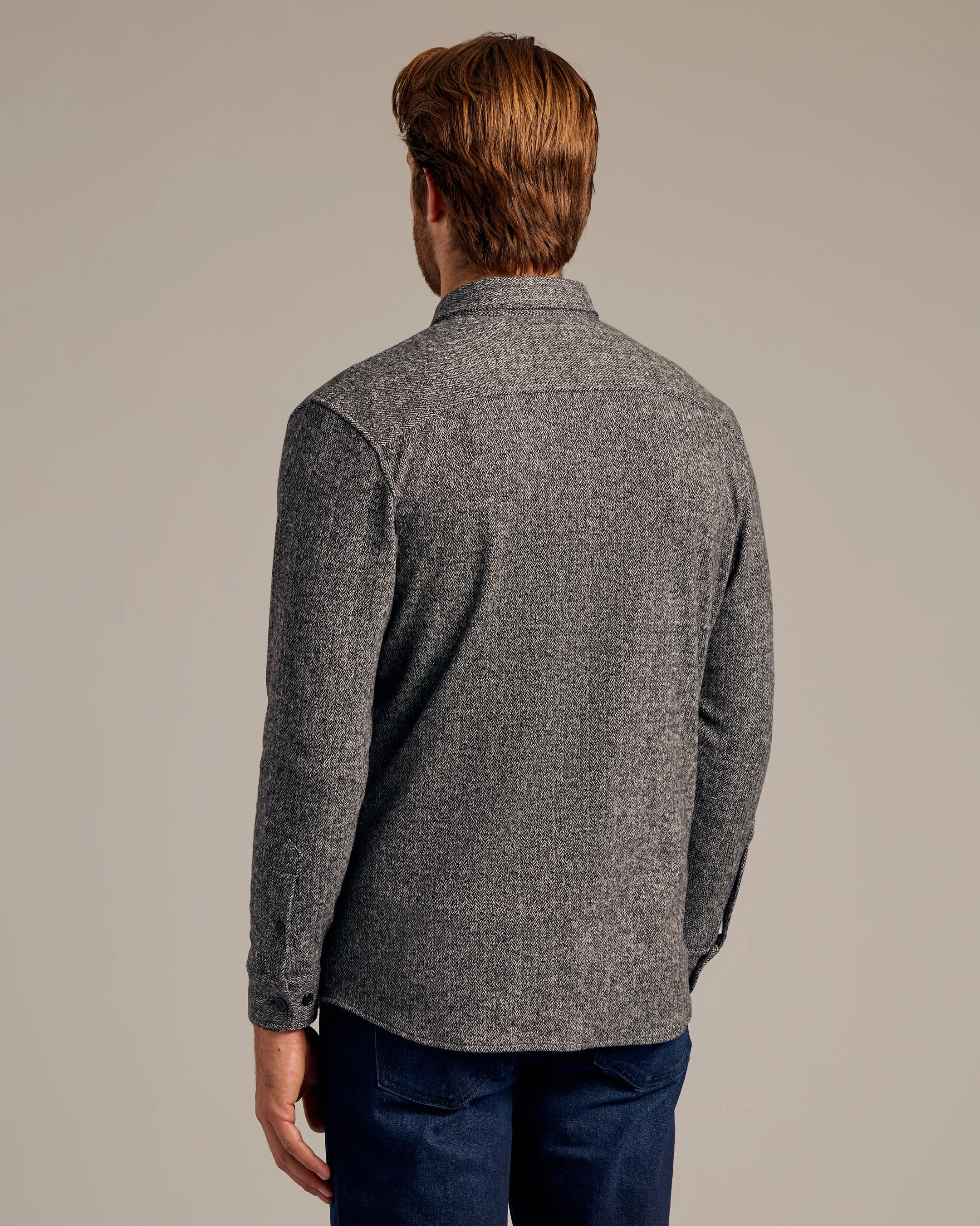 Black Sweater Shirt Jacket sold by True Classic product image thumbnail 3