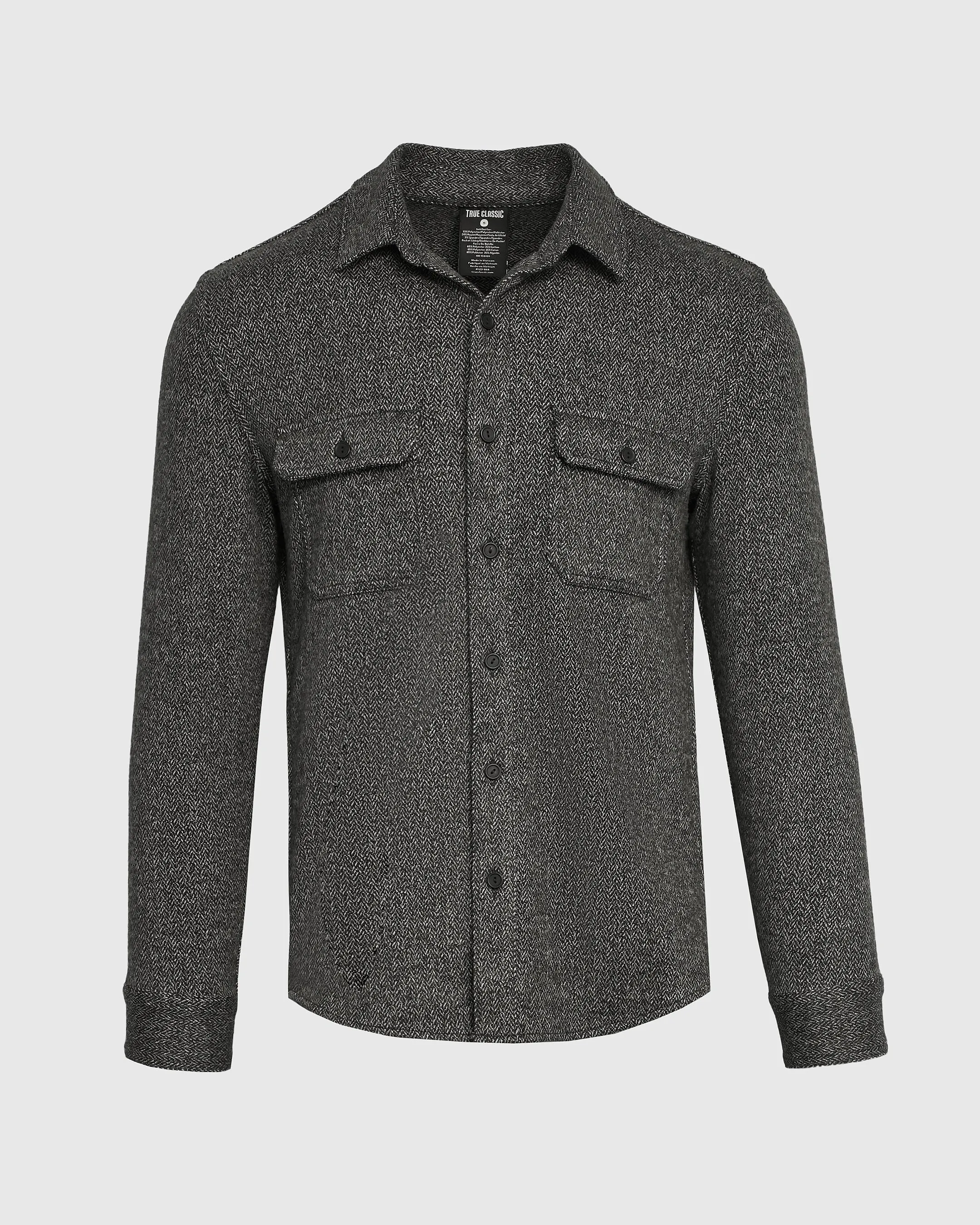Black Sweater Shirt Jacket sold by True Classic product image thumbnail 2