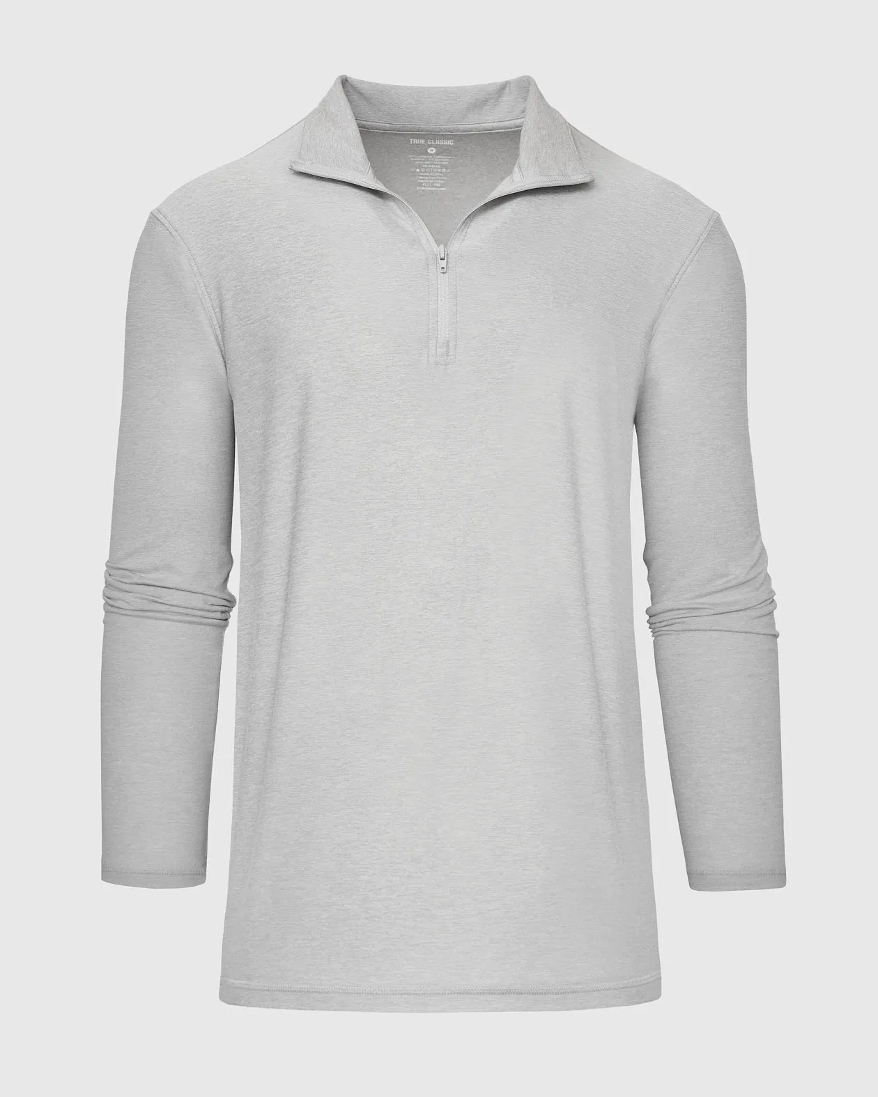 Light Heather Gray Active Quarter Zip Shirt sold by True Classic product image thumbnail 2