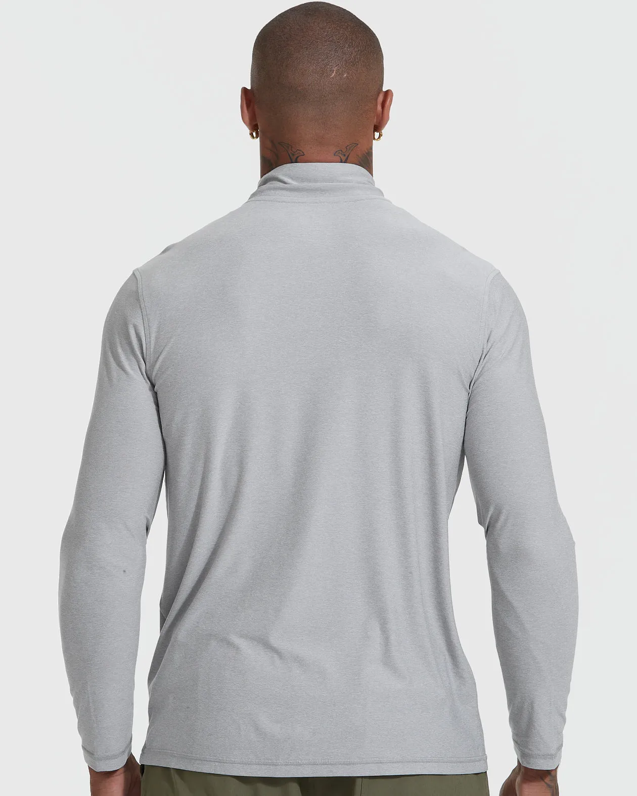 Light Heather Gray Active Quarter Zip Shirt sold by True Classic product image thumbnail 4
