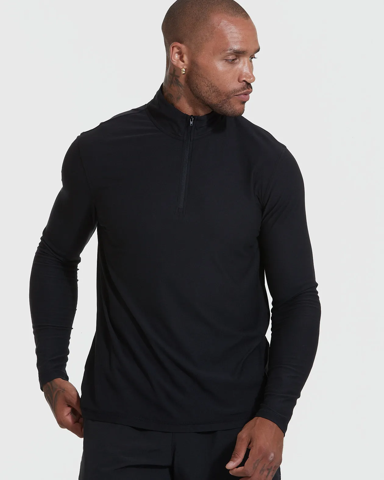 Black Active Quarter Zip Shirt sold by True Classic