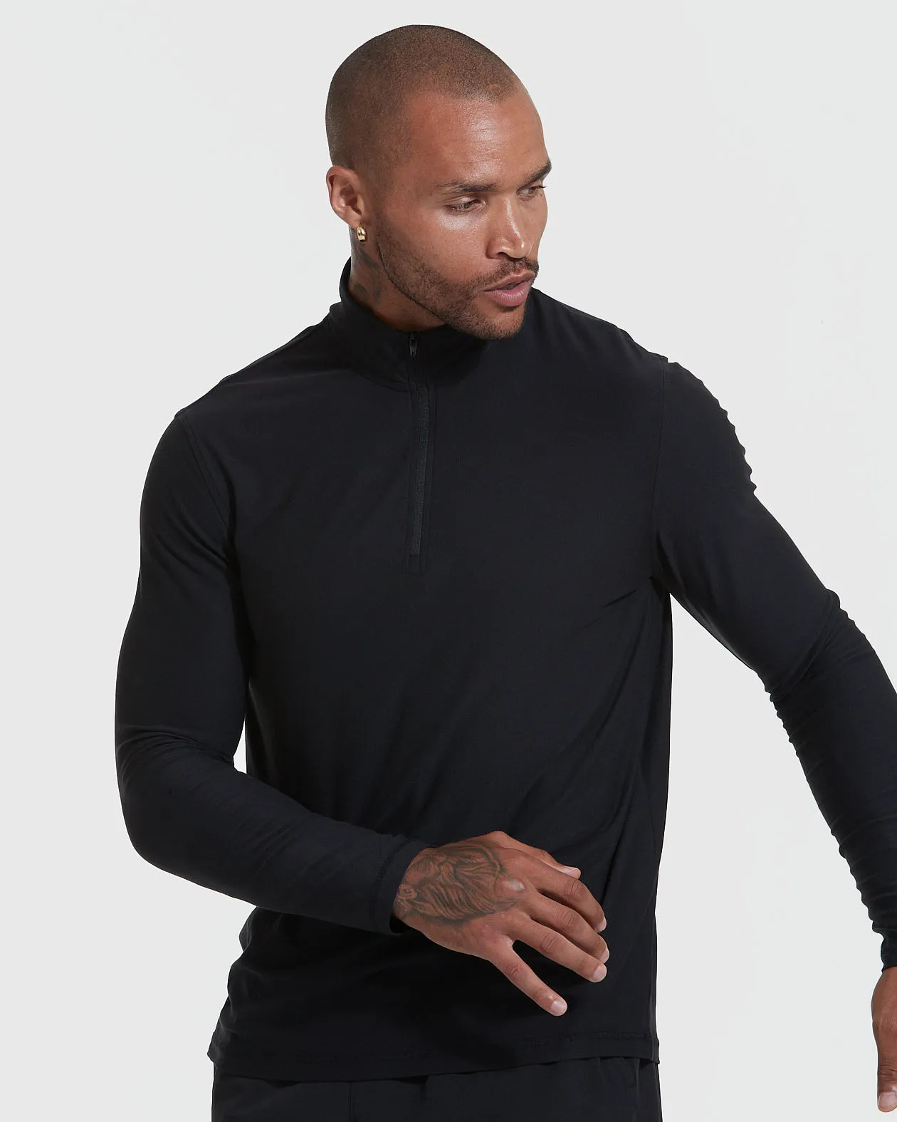 Black Active Quarter Zip Shirt sold by True Classic product image thumbnail 3