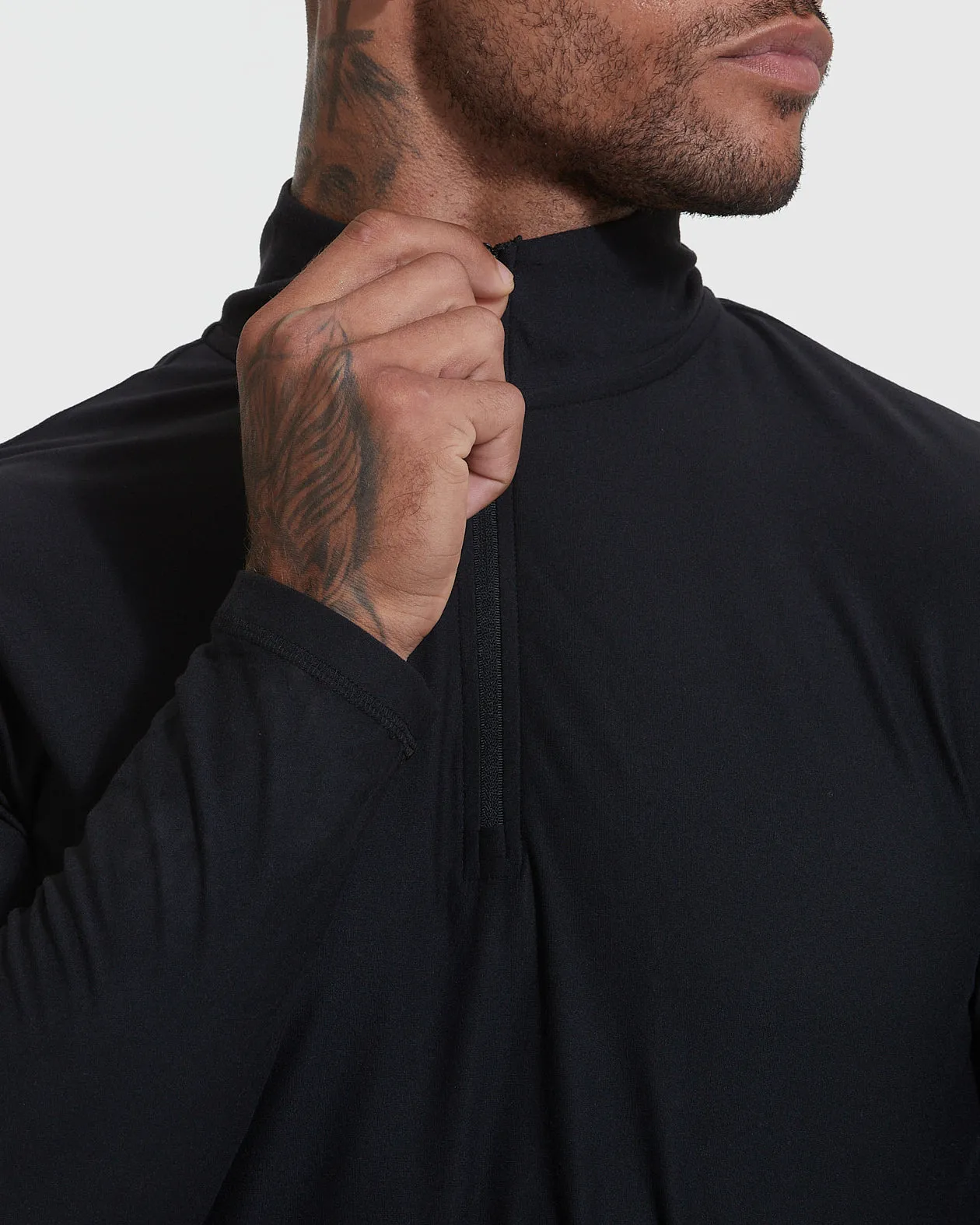 Black Active Quarter Zip Shirt sold by True Classic product image thumbnail 5