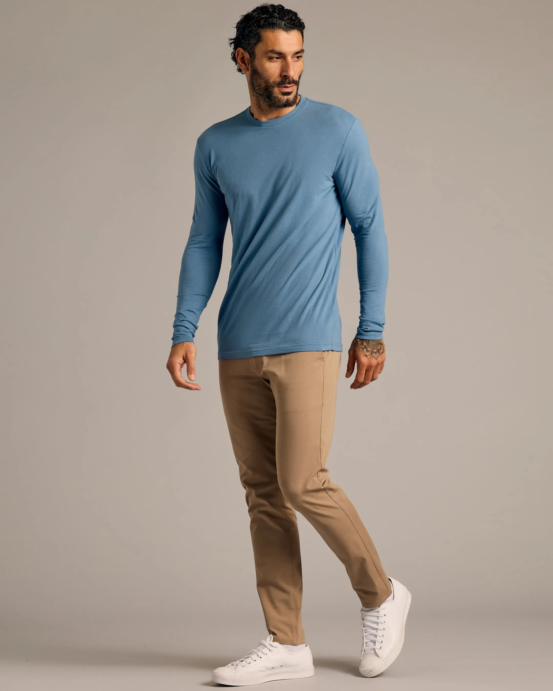Indigo Tall Long Sleeve T-Shirt sold by True Classic product image thumbnail 4
