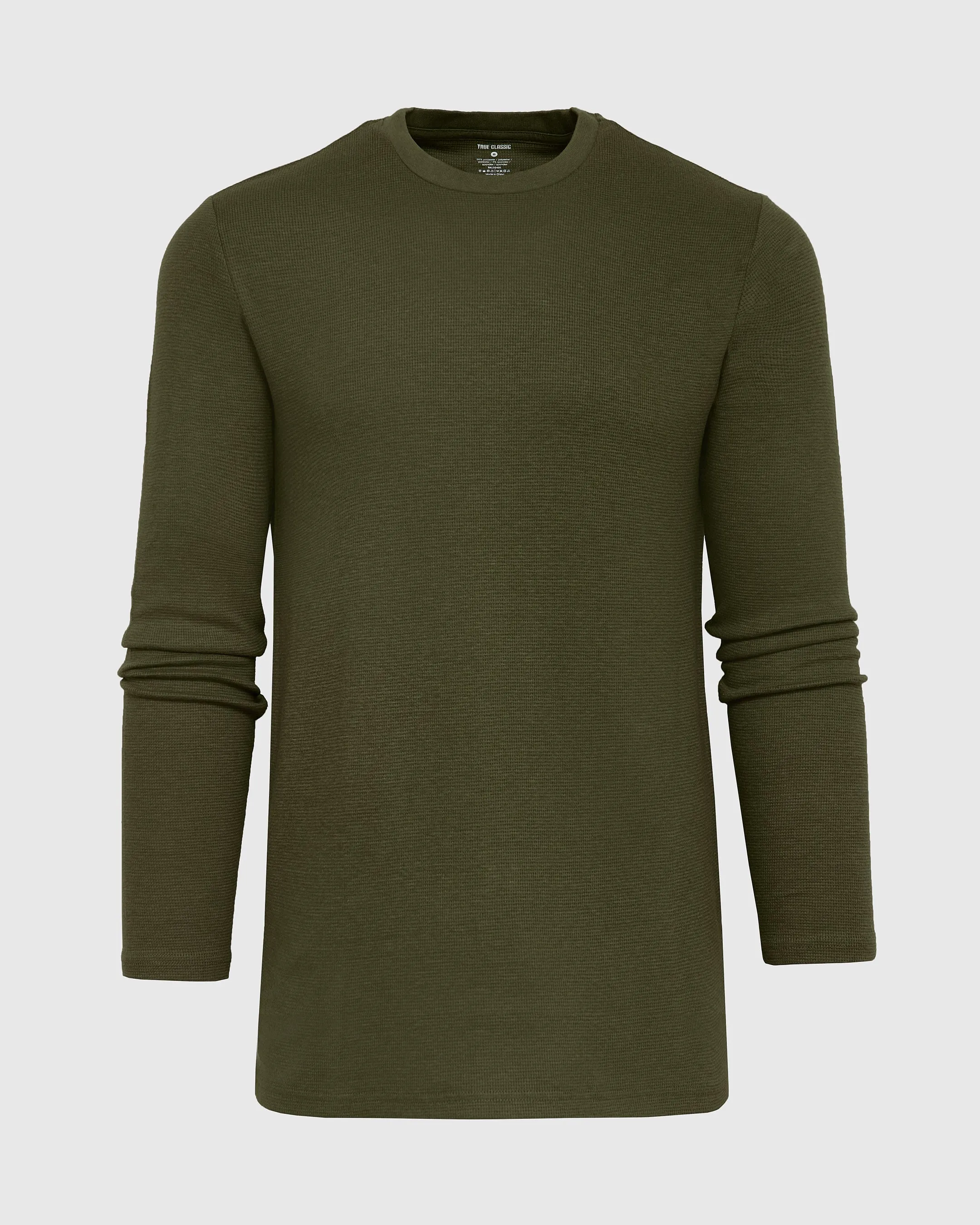 Kelp Long Sleeve Tall Waffle Crew sold by True Classic product image thumbnail 2