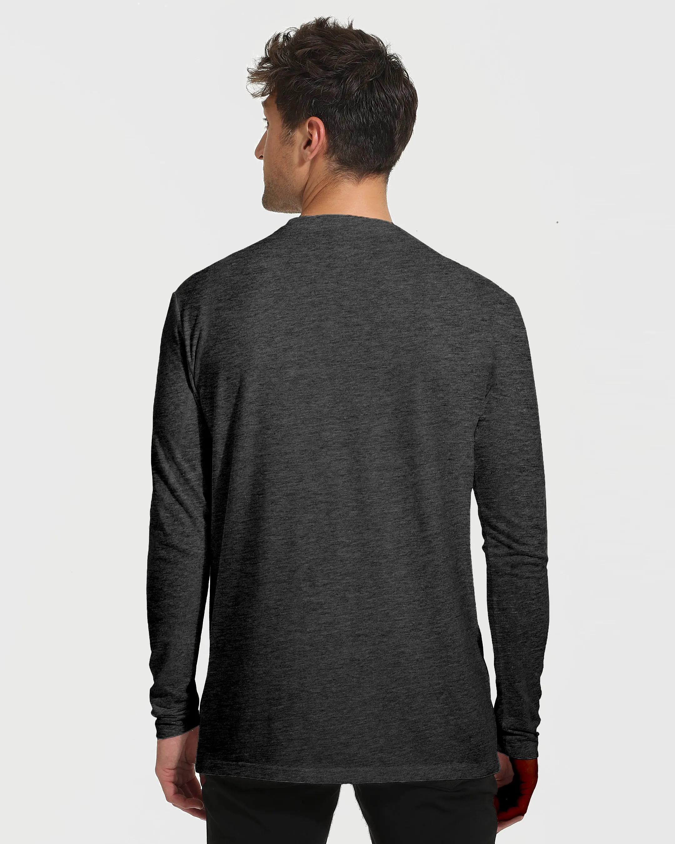 Charcoal Heather Gray Tall Long Sleeve T-Shirt sold by True Classic product image thumbnail 4