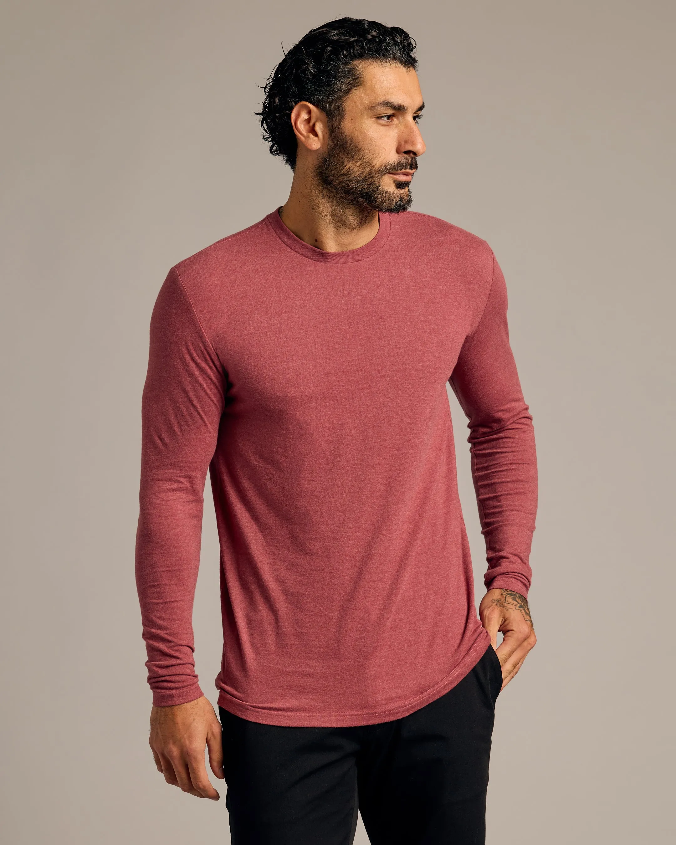 Dark Heather Rustic Apple Tall Long Sleeve T-Shirt sold by True Classic